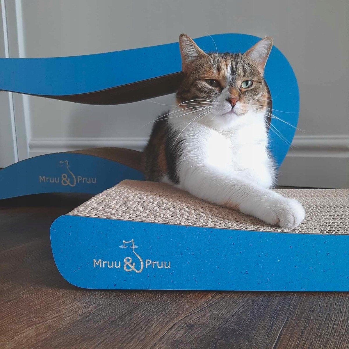 Drapak dla kota LEON | niebieski | 78x28x24 cm | MruuPruu