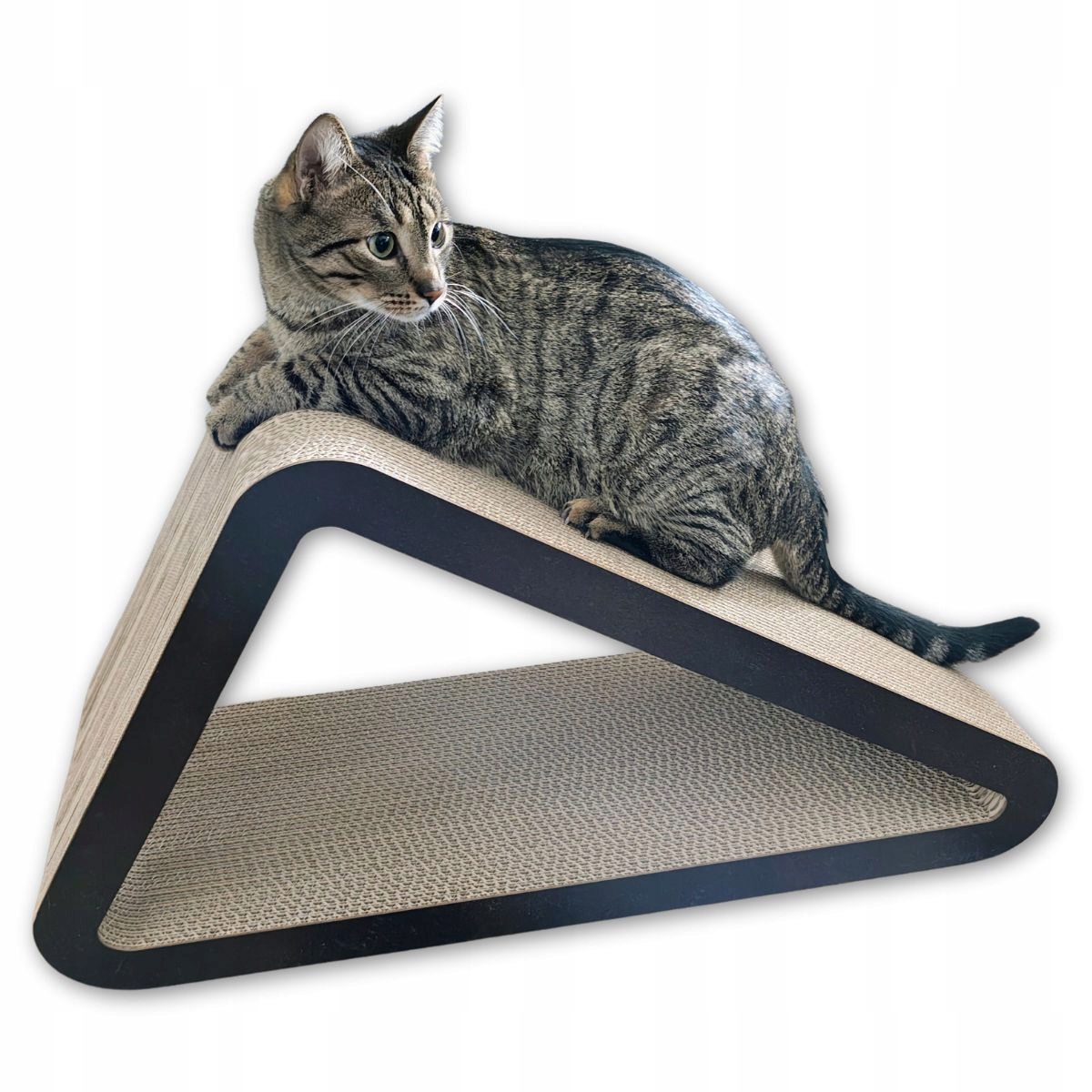 Drapak dla kota Trójkąt XXL | czarny | 77x69x47x30 cm | Mruu&Pruu