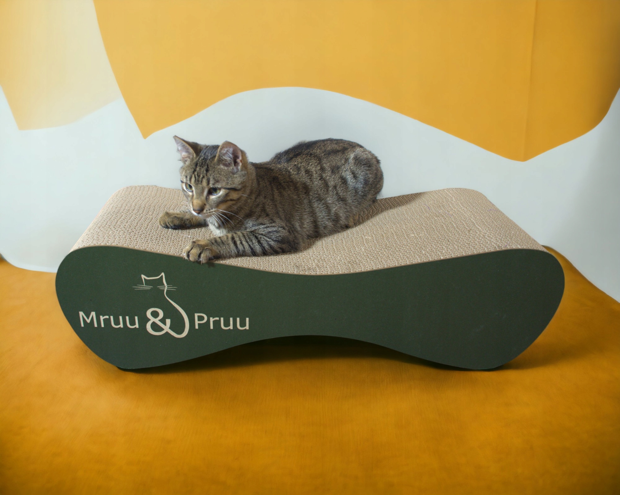 Drapak dla kota MIMI | zielony | 70x23x24 cm | MruuPruu