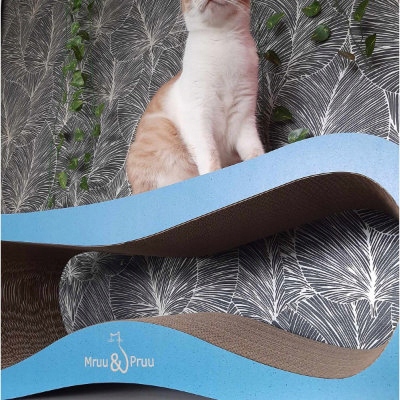 Drapak dla kota LEON | niebieski | 78x28x24 cm | MruuPruu