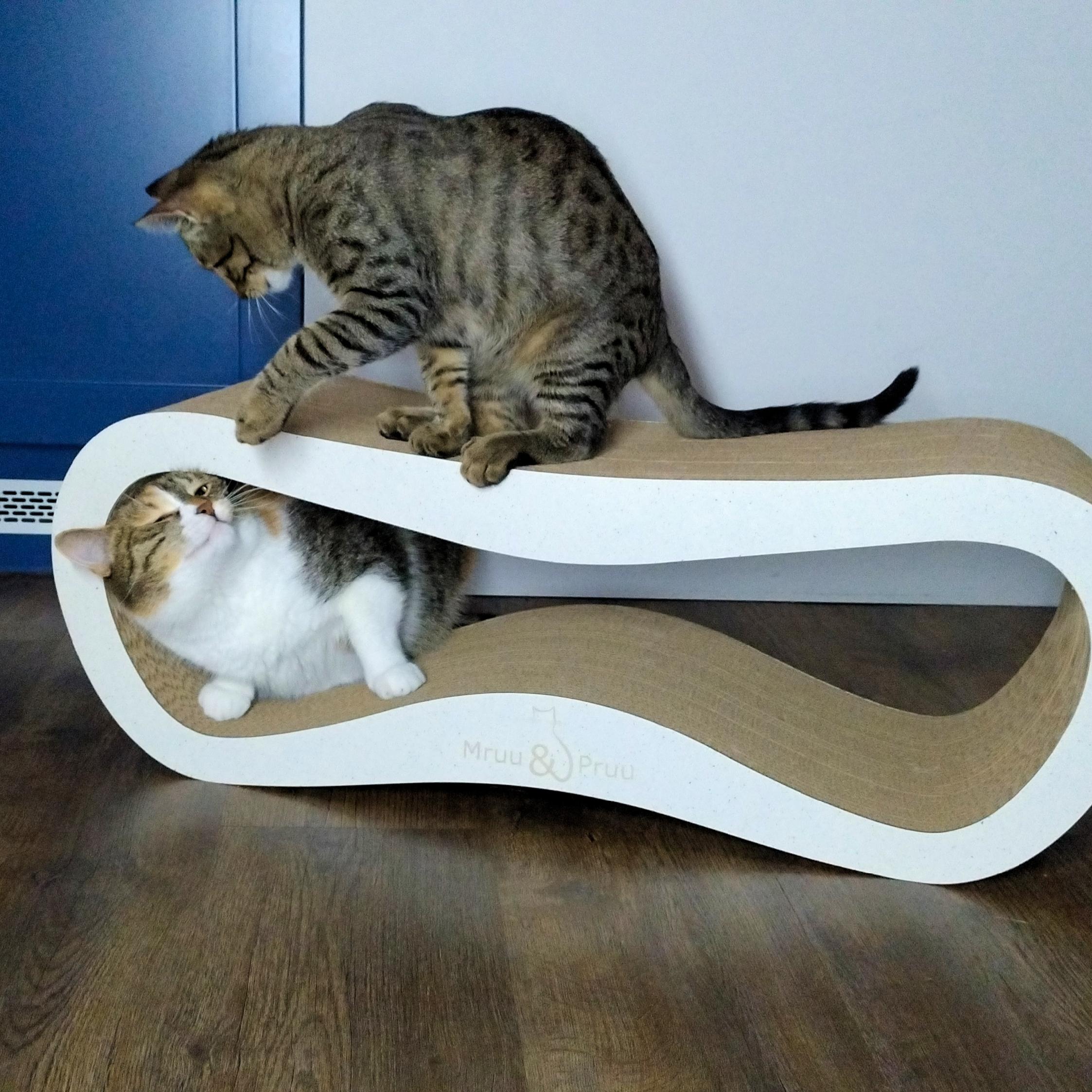 Drapak dla kota LEON | biały | 78x28x24 cm | MruuPruu