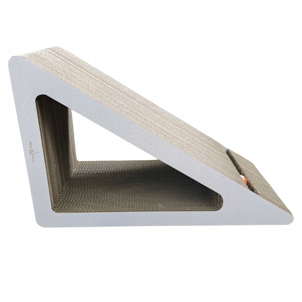 Drapa dla kota TRÓJKĄT XL piłka | biały | 69 x 60 x 38 x 30 cm | Mruu&Pruu