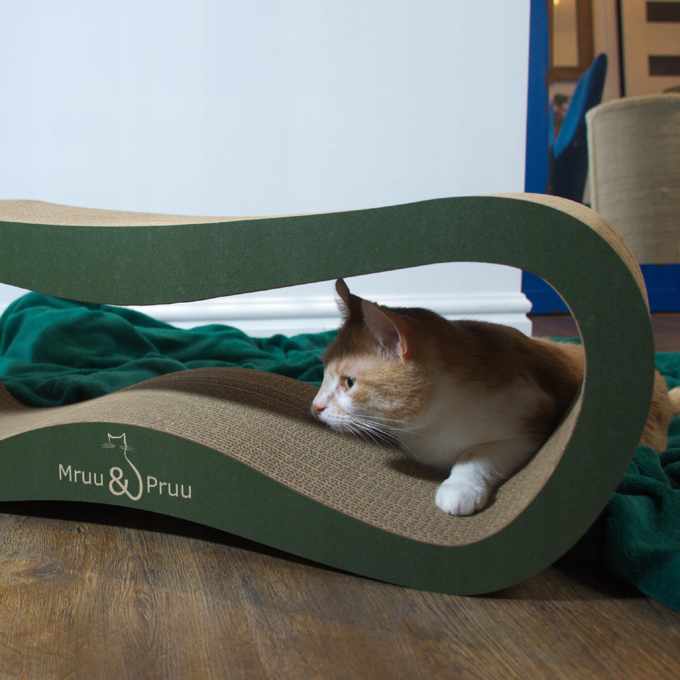 Drapak dla kota LEON | zielony | 78x28x24 cm | MruuPruu