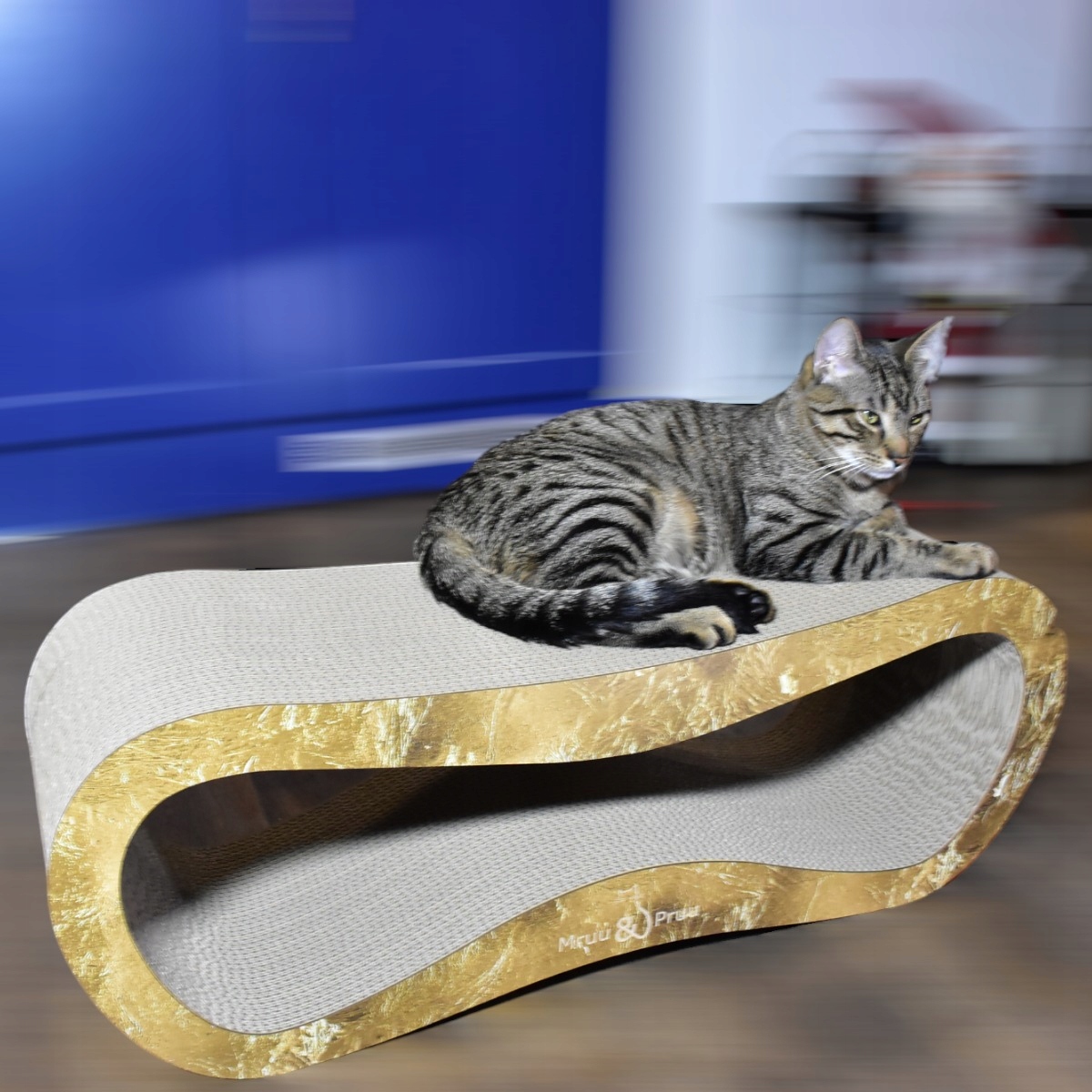 Drapak dla kota LEON | złoty | 78x28x24 cm | MruuPruu