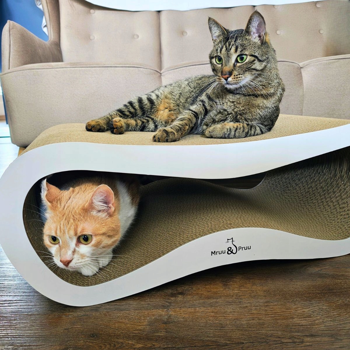 Drapak dla kota LEON | biały 40cm | 78x28x40 cm | MruuPruu