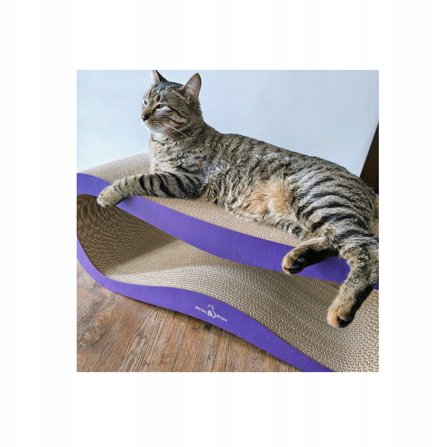 Drapak dla kota LEON | fioletowy | 78x28x24 cm | MruuPruu