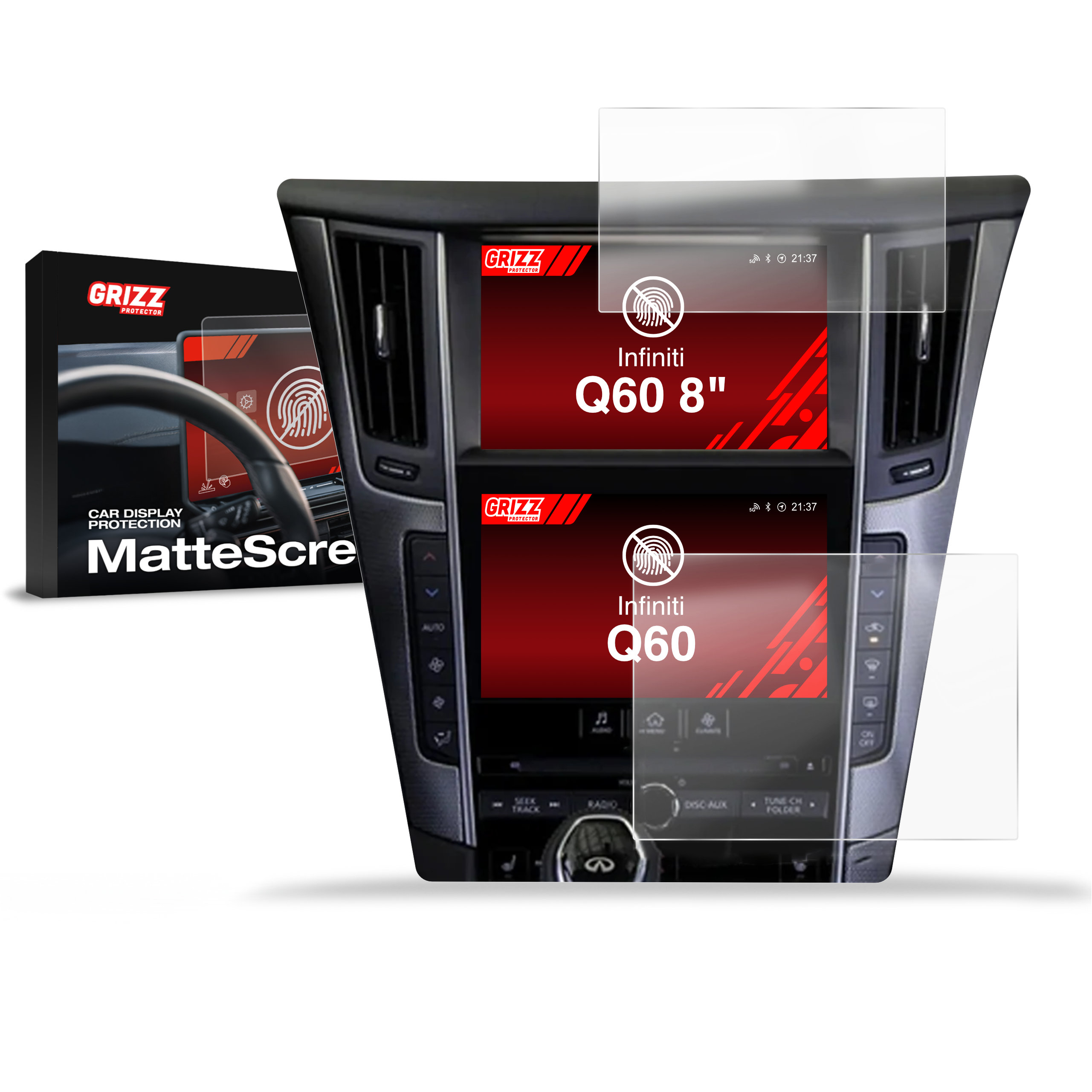 CarDisplay Protection Grizz Mattfolie für Infiniti Q60 (2017-2020)