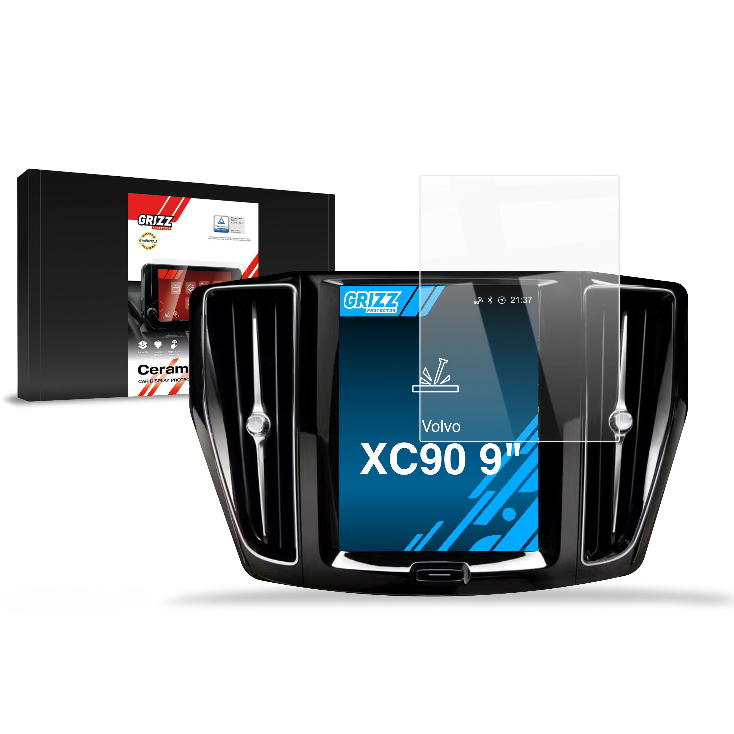 CarDisplay Protection Grizz Keramikfolie für Volvo XC90 (2020-2025)