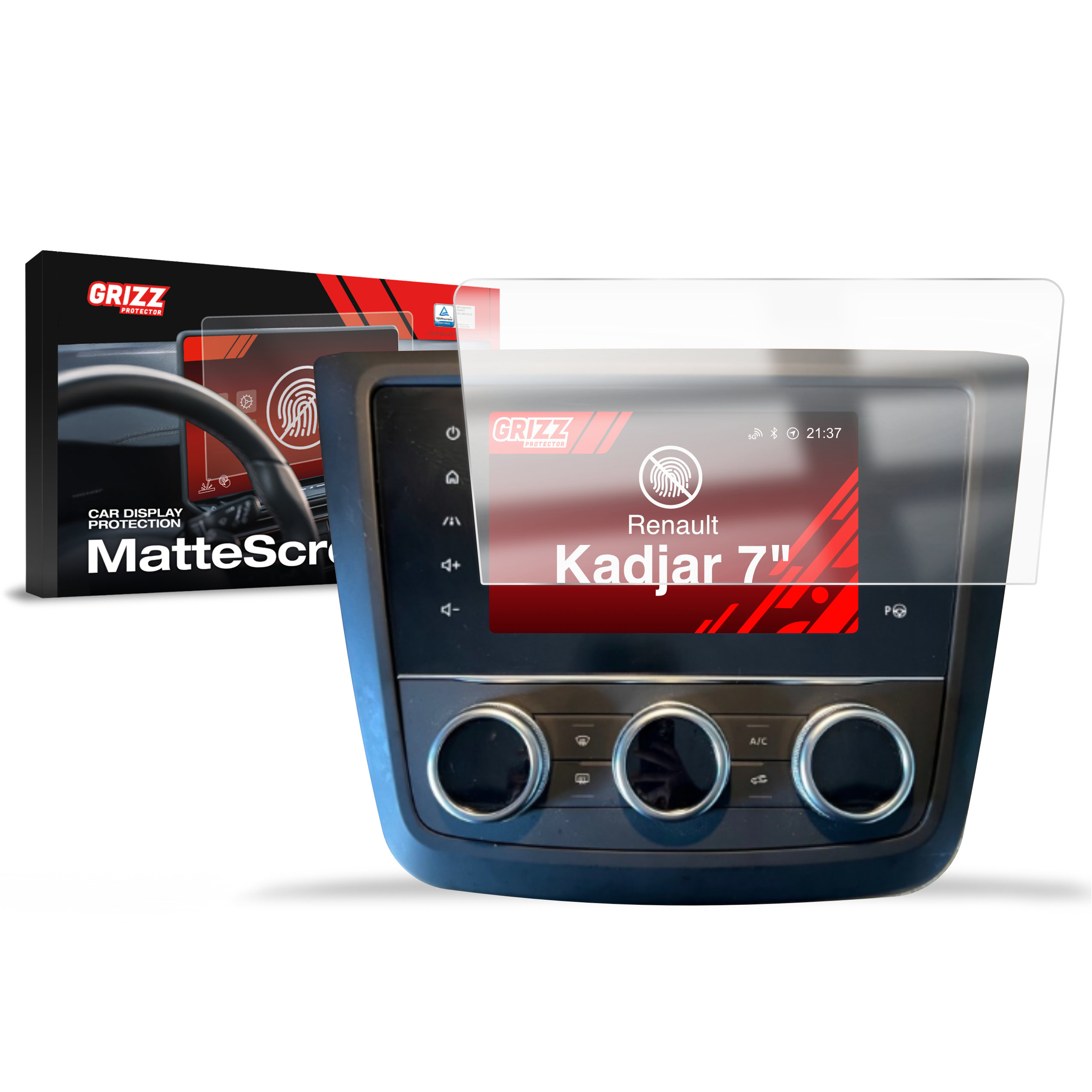 CarDisplay Protection Grizz Mattfolie für Renault Kadjar 7