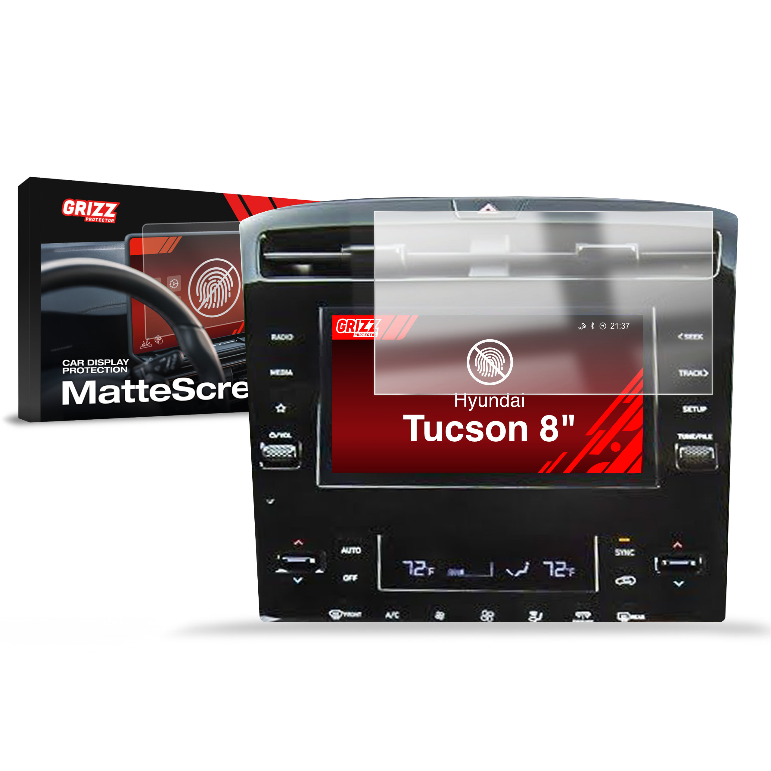 CarDisplay Protection Grizz Mattfolie für Hyundai Tucson 8