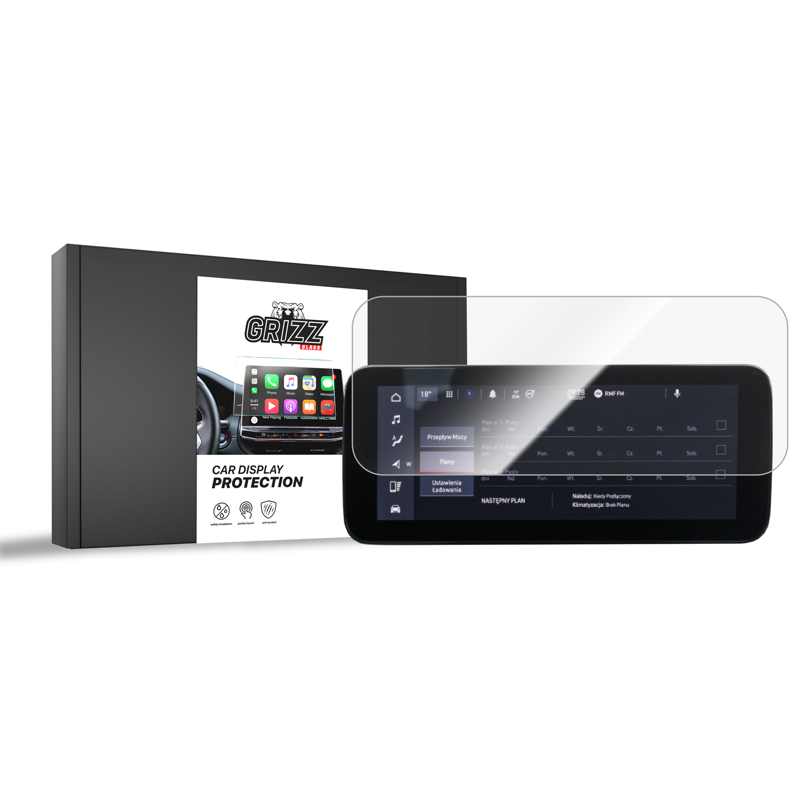 CarDisplay Protection Grizz Keramikfolie für Fiat 600 10,25