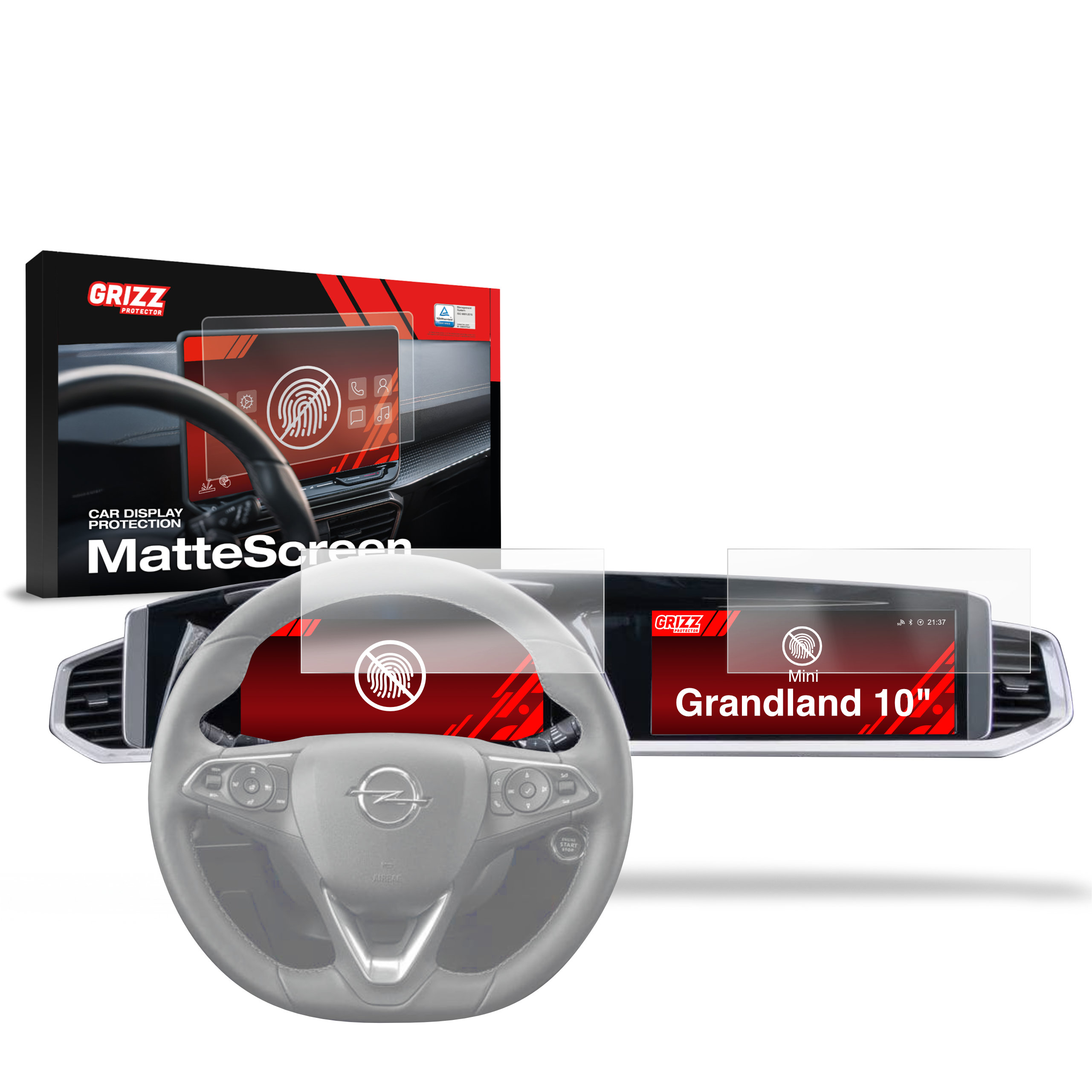 CarDisplay Protection Grizz Mattfolie für Opel Grandland 10