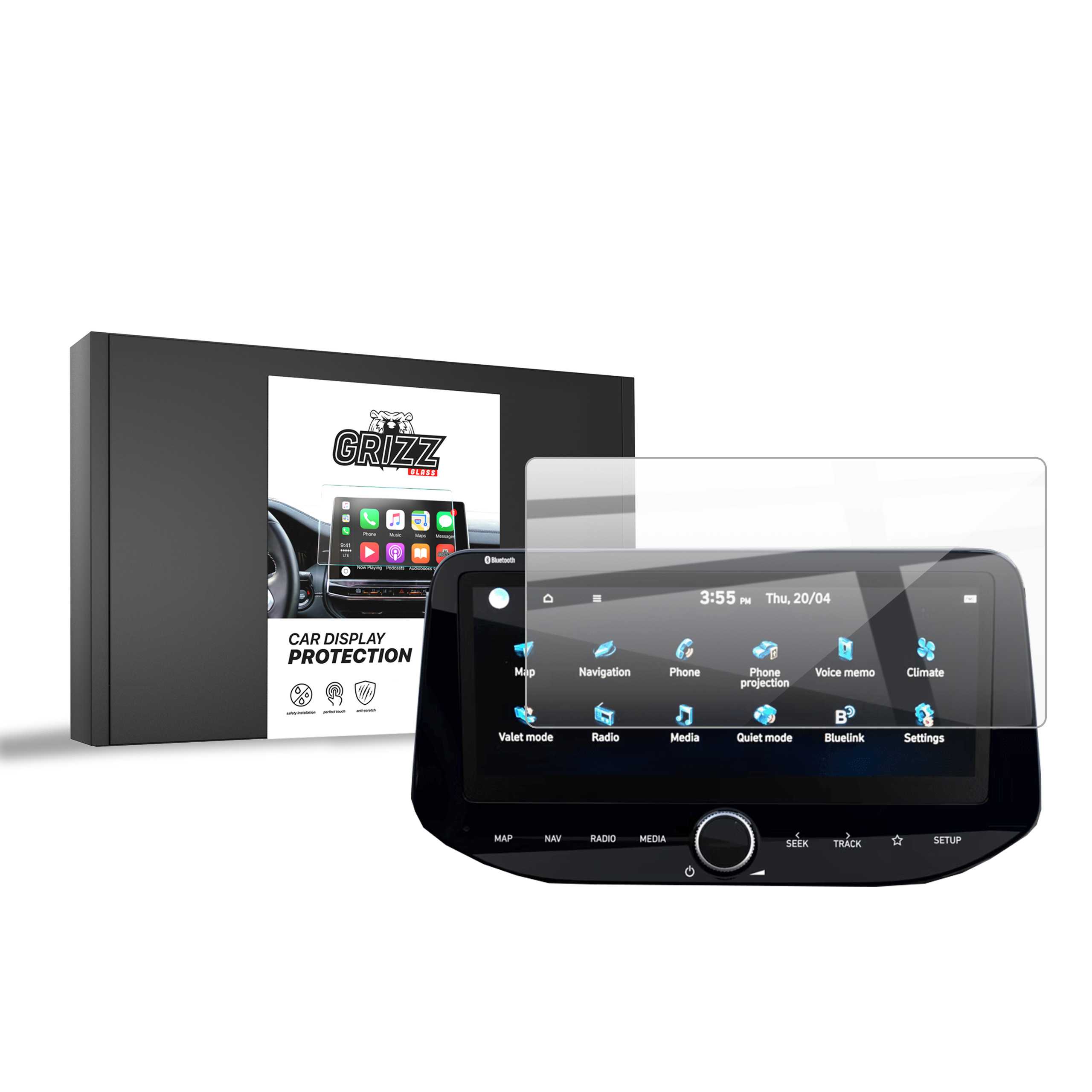 CarDisplay Protection Grizz Keramikfolie für Hyundai Bayon 10,25