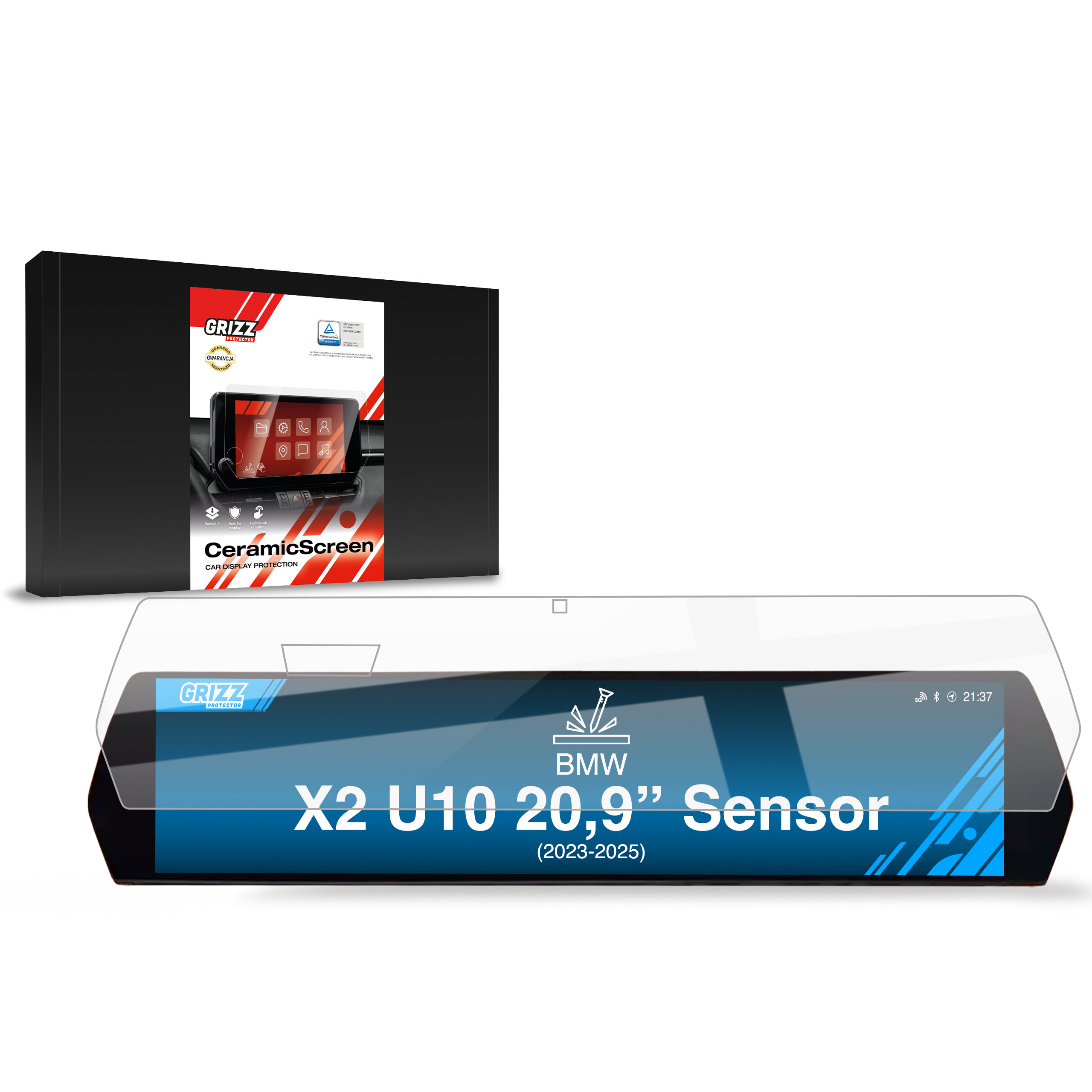 CarDisplay Protection Grizz Keramikfolie für BMW X2 U10 Sensor (2023-2025)