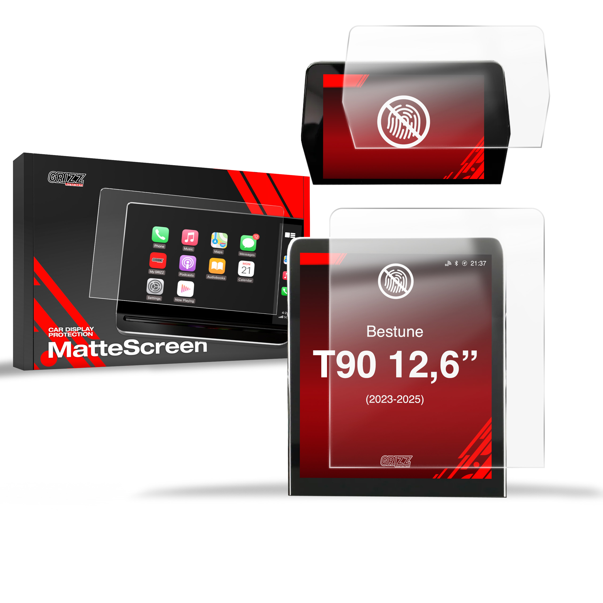CarDisplay Protection Grizz Mattfolie für Bestune T90 12,6