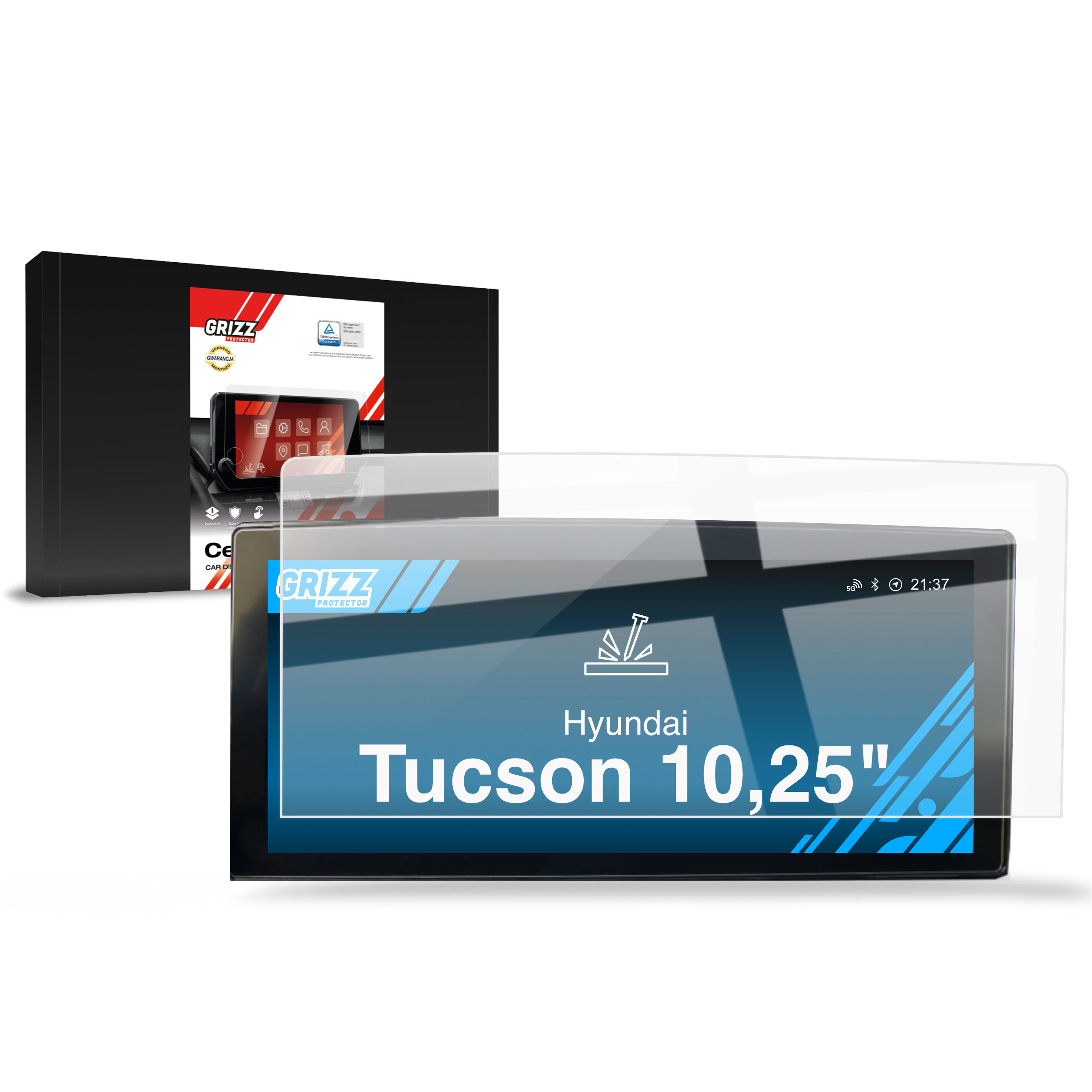 CarDisplay Protection Grizz Keramikfolie für Hyundai Tucson 10,25
