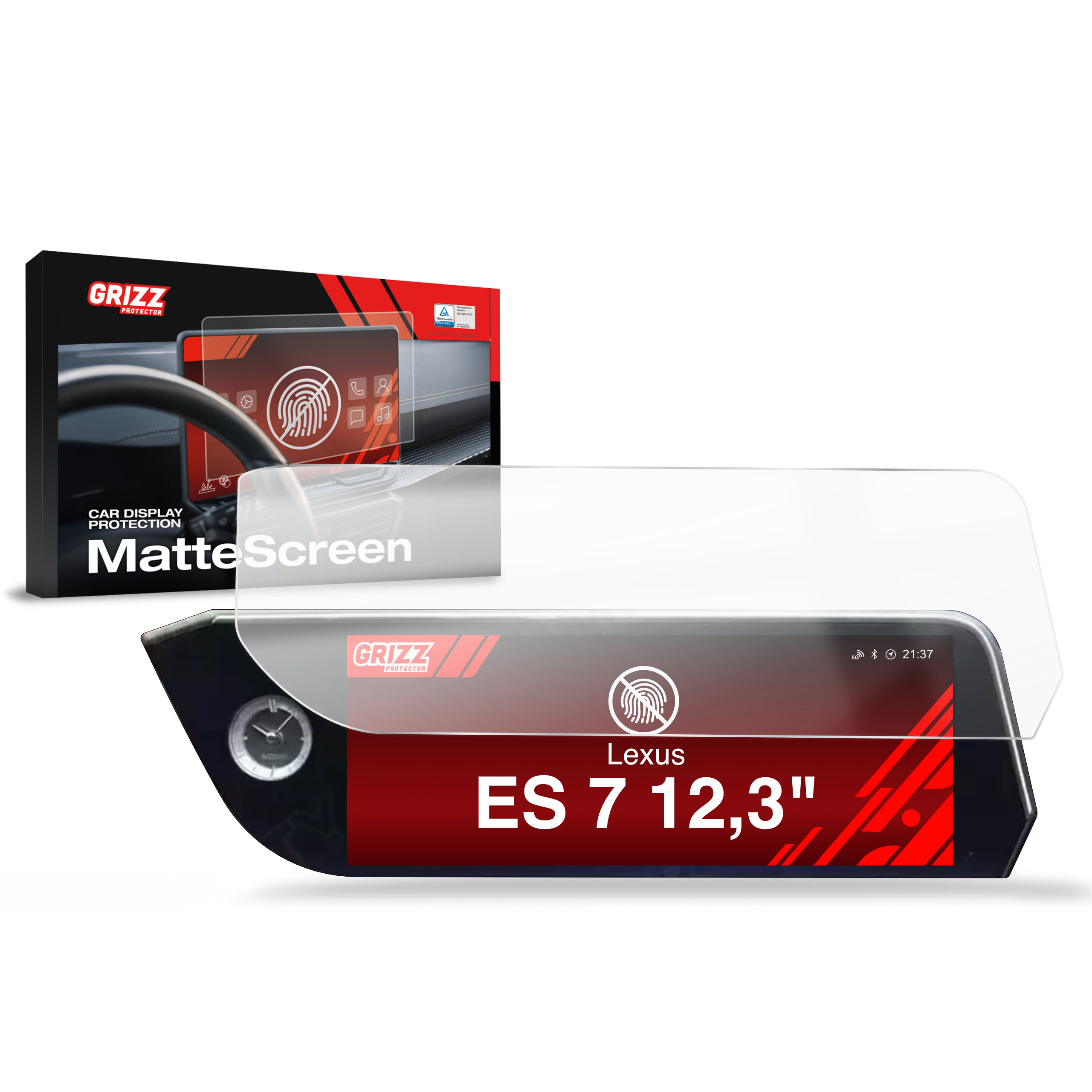CarDisplay Protection Grizz Mattfolie für Lexus ES 7 (2020-2023)