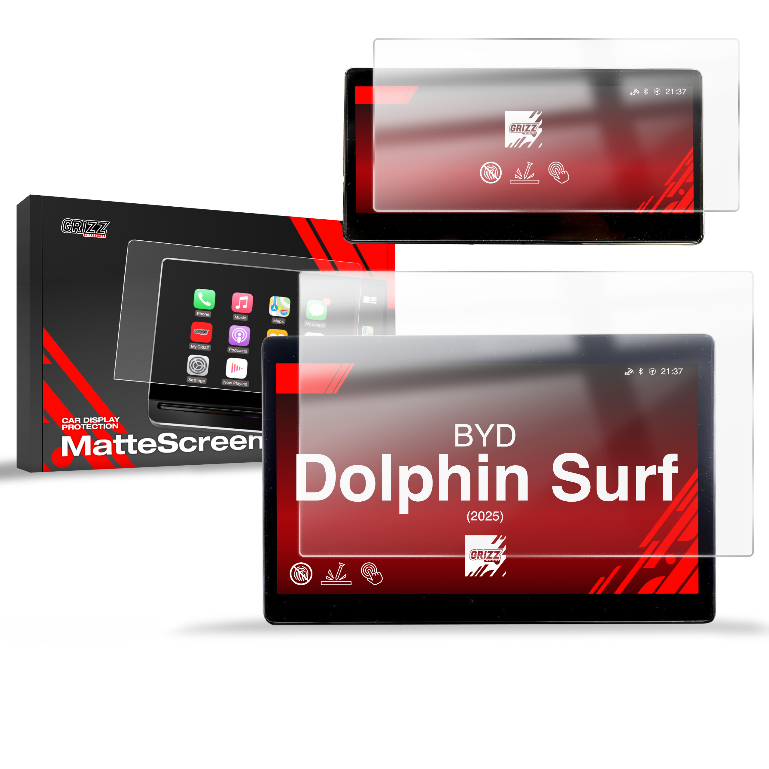 CarDisplay Protection Grizz Mattfolie für BYD Dolphin Surf (2025)