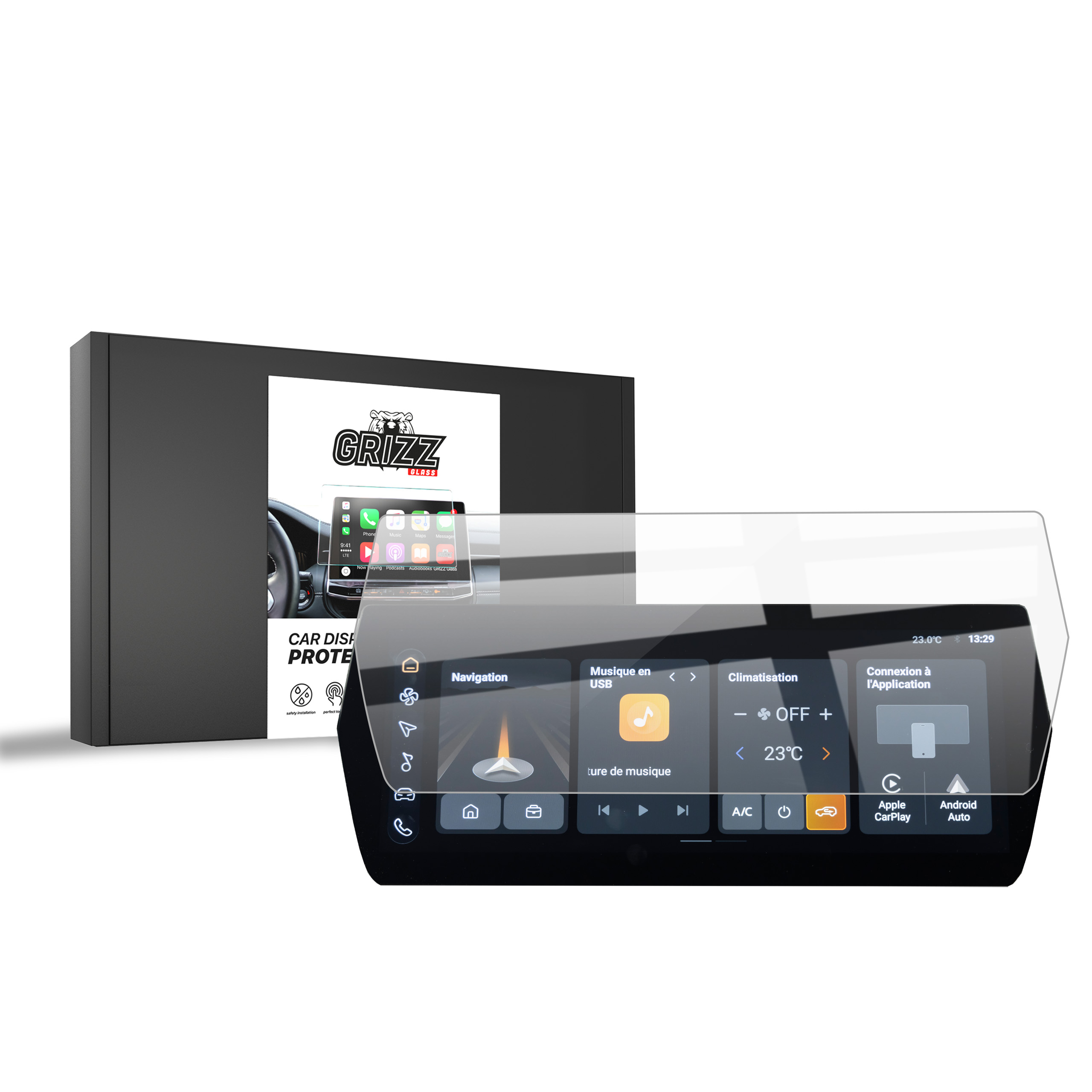 CarDisplay Protection Grizz Keramikfolie für MG ZS 12,3