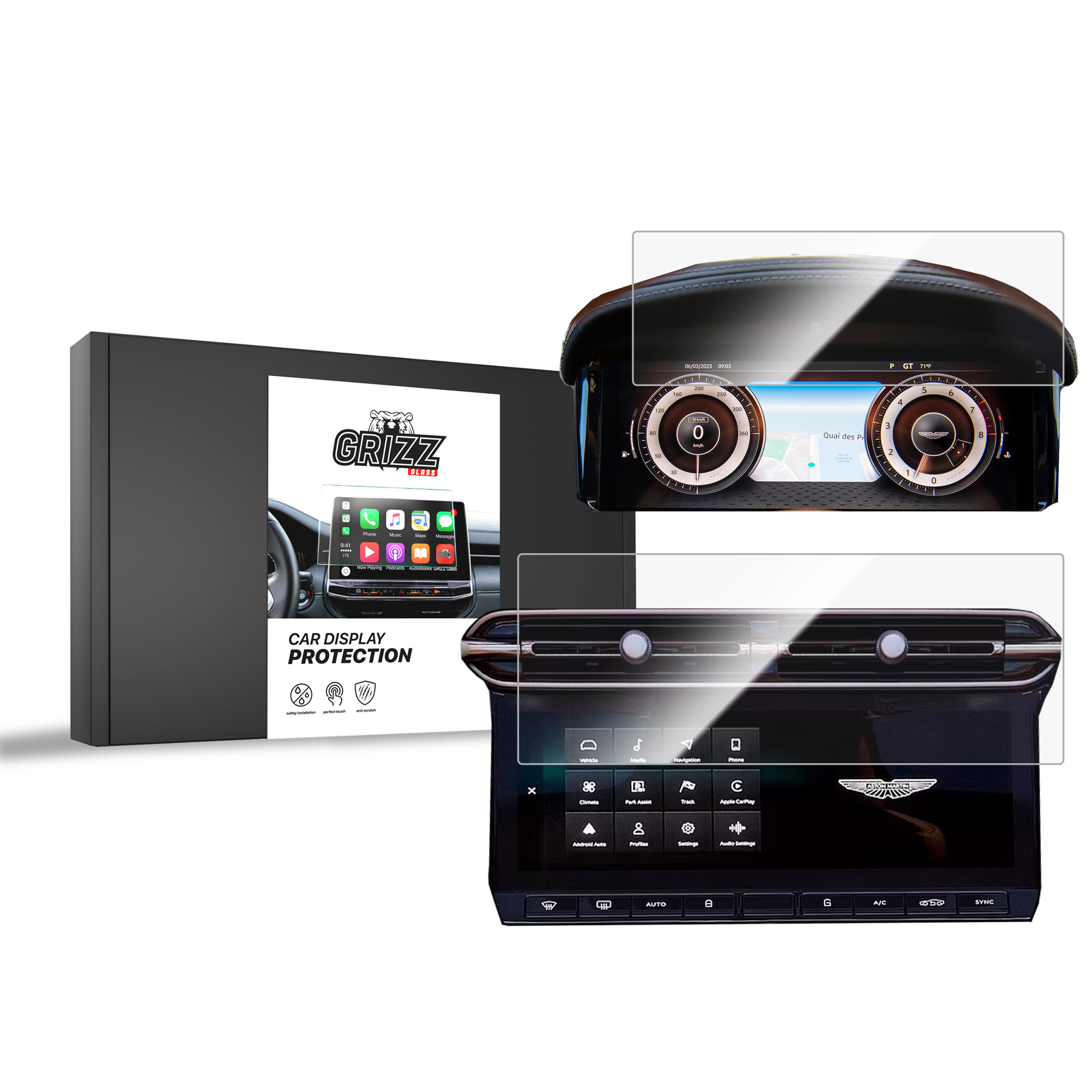 CarDisplay Protection Grizz Keramikfolie für Aston Martin DB12 (2024-2025)