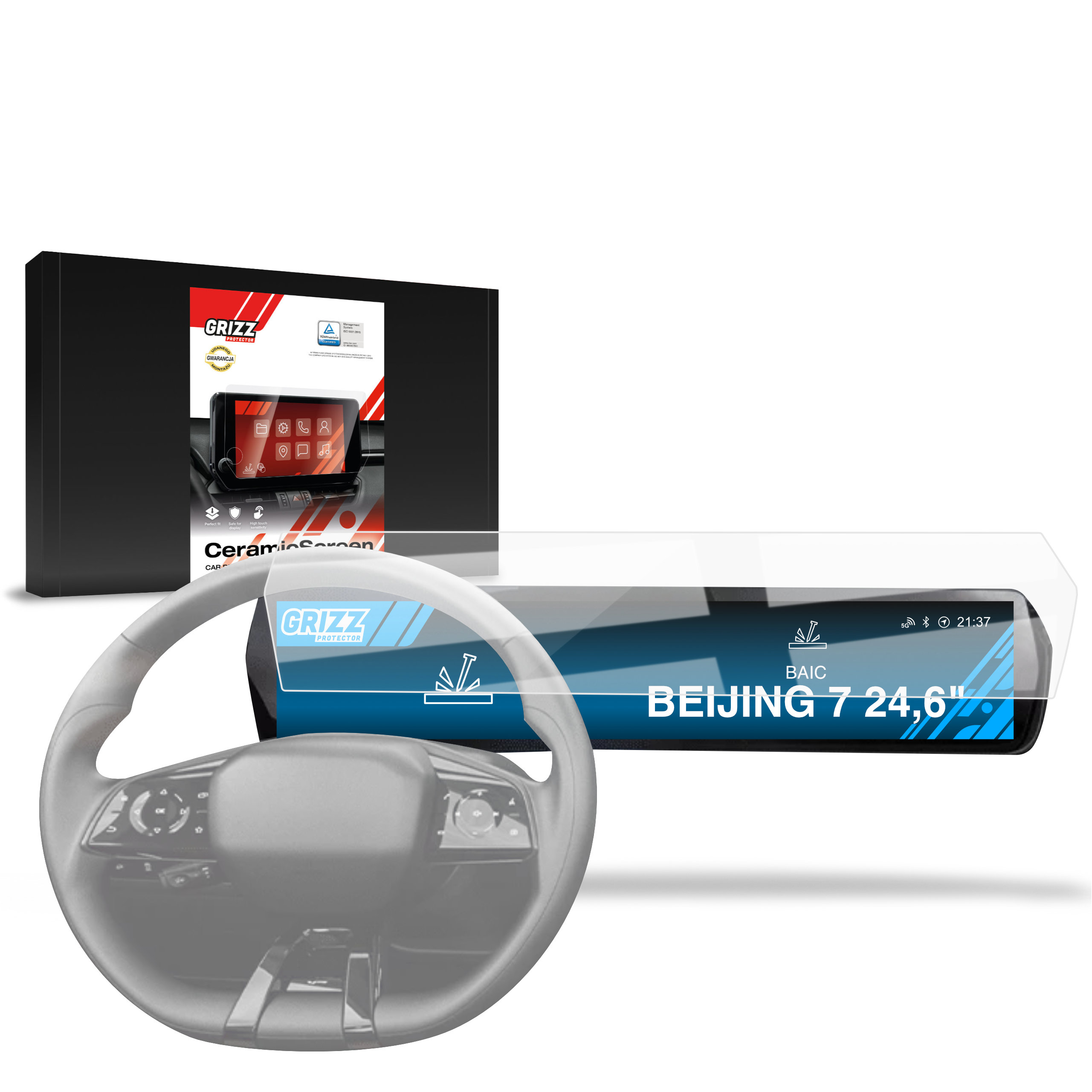 CarDisplay Protection Grizz Keramikfolie für BAIC BEIJING 7 (2024-2025)
