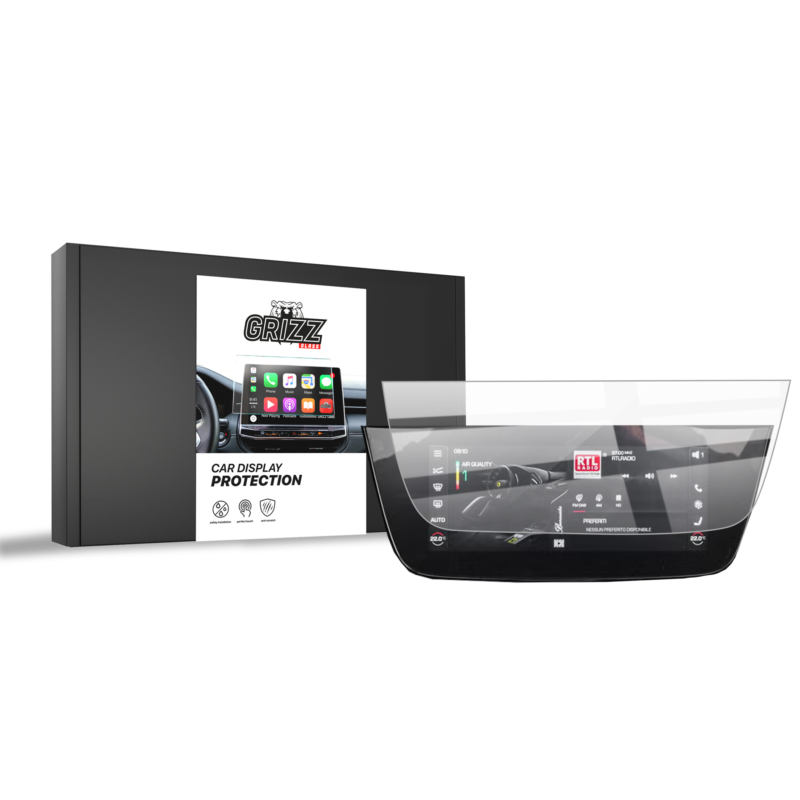 CarDisplay Protection Grizz Keramikfolie für Ferrari 12Cilindri 10,25