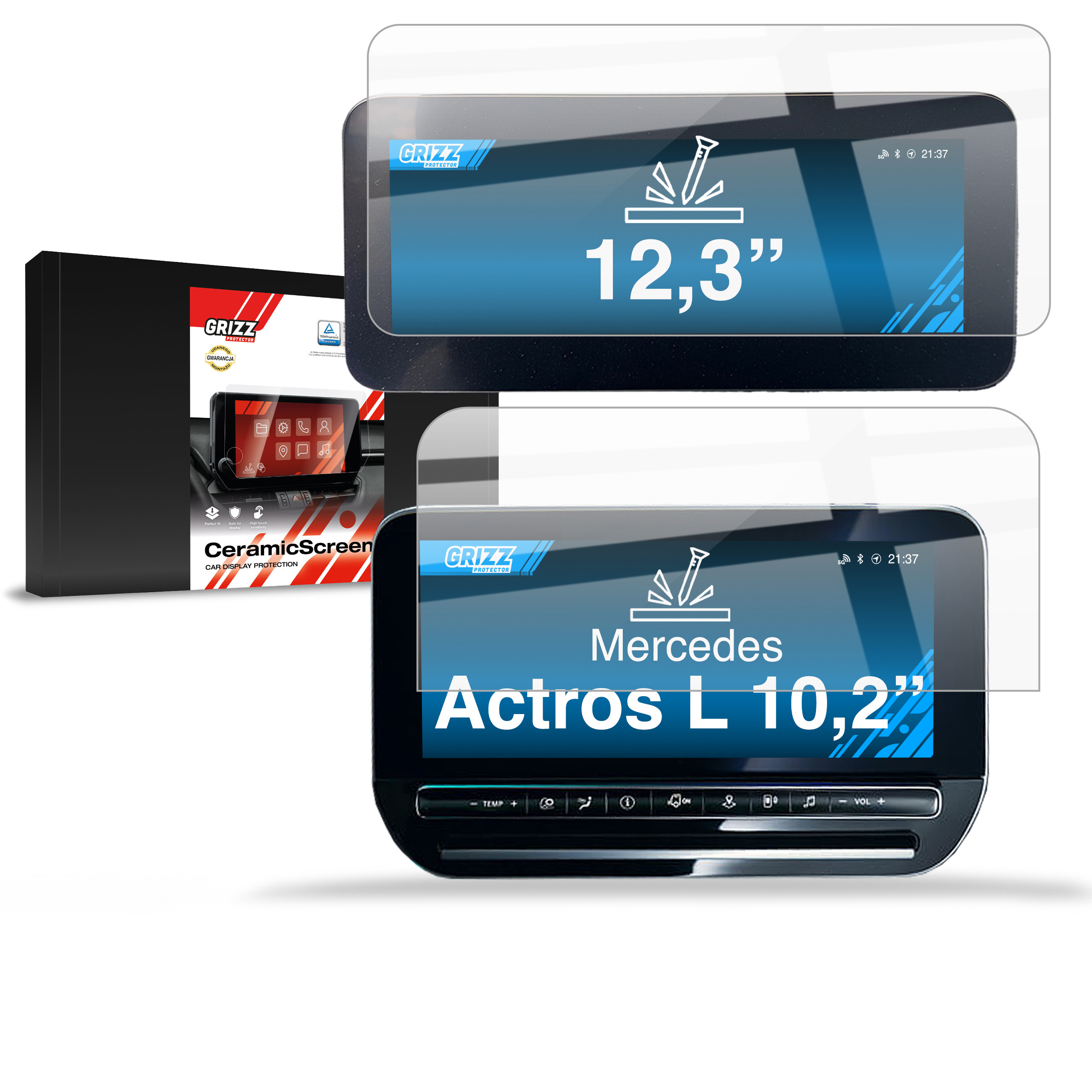 CarDisplay Protection Grizz Keramikfolie für Mercedes Actros L (2026)