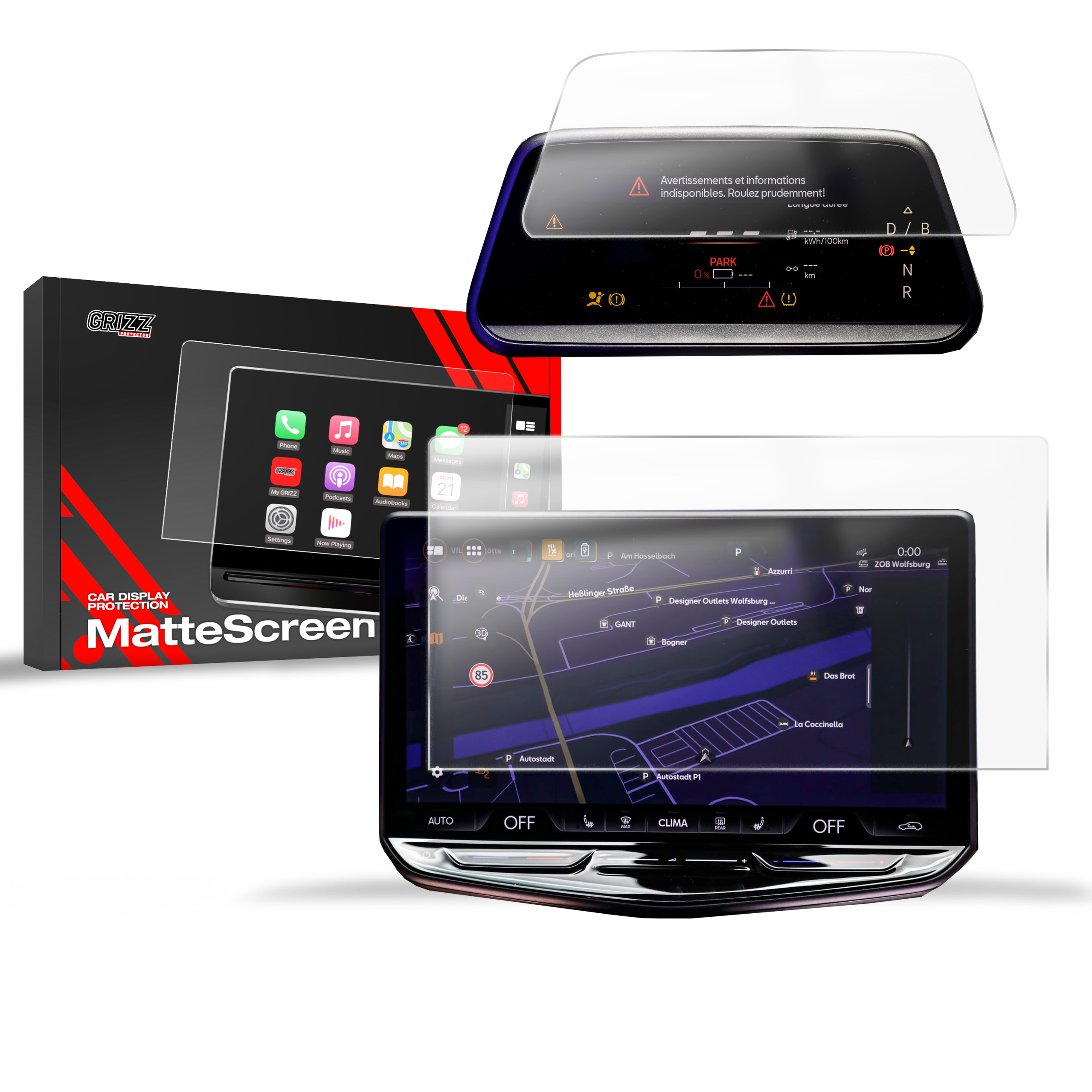 CarDisplay Protection Grizz Mattfolie für Cupra Tavascan 15