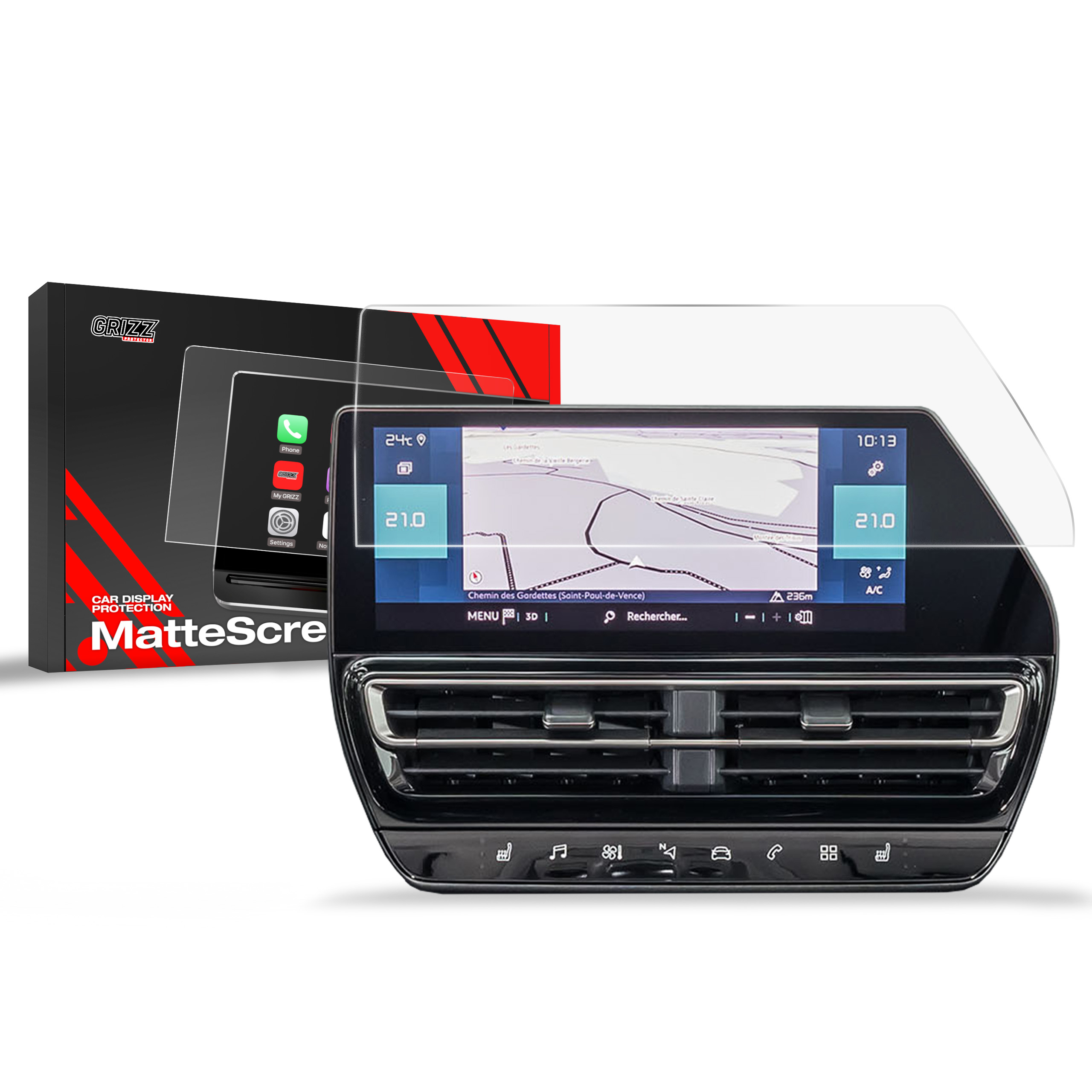 CarDisplay Protection Grizz Mattfolie für Citroen C5 Aircross (2022-2025)
