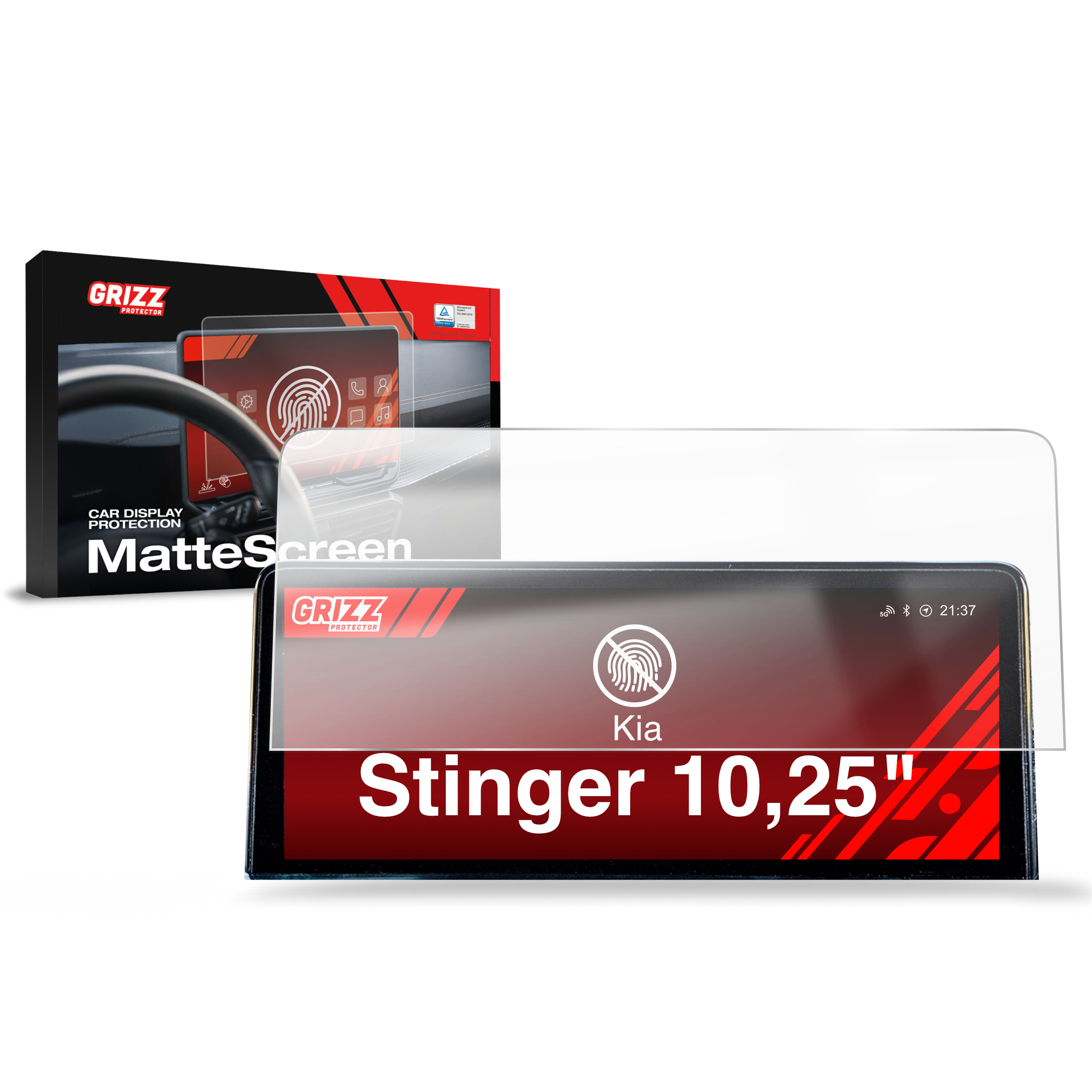 CarDisplay Protection Grizz Mattfolie für Kia Stinger (2020-2023)