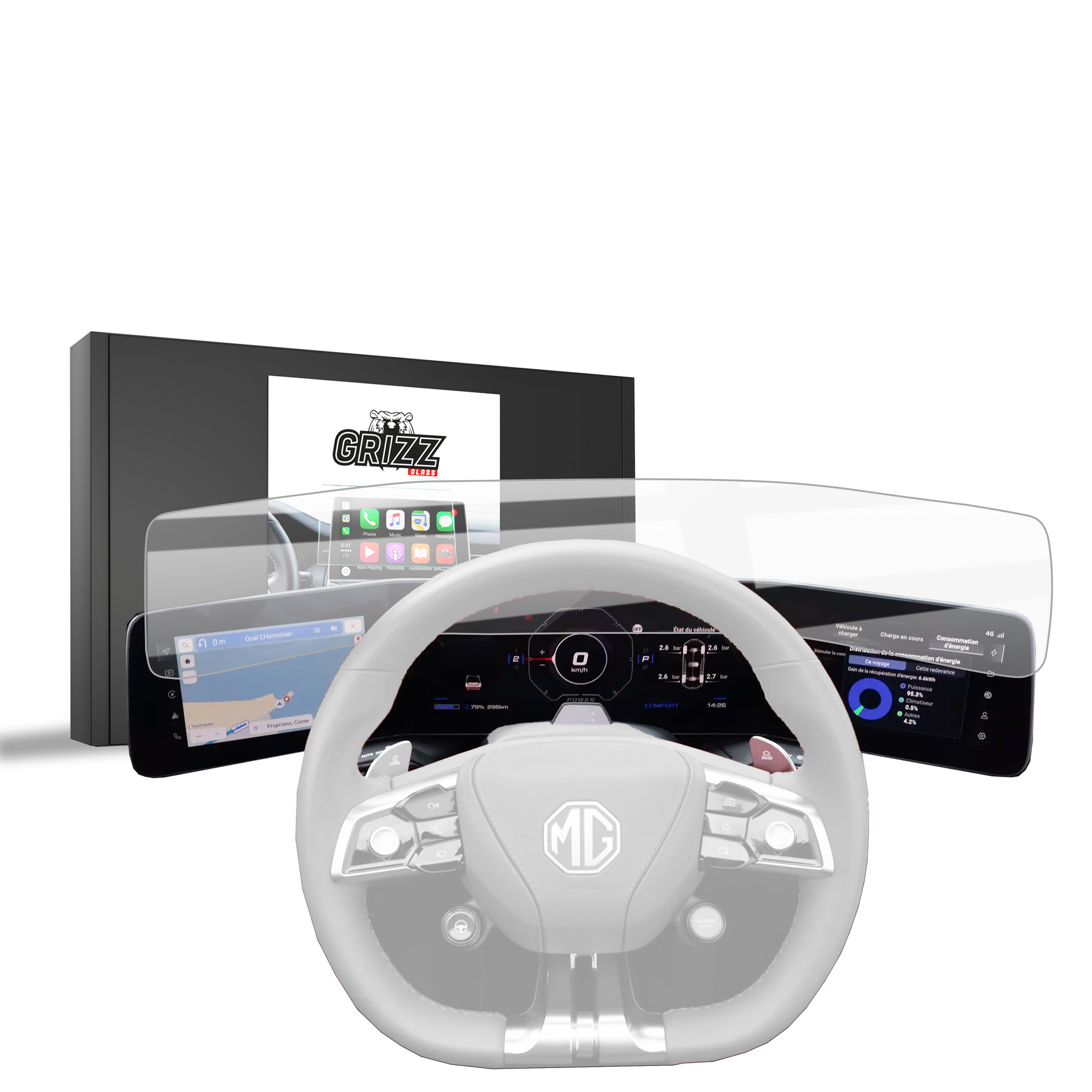 CarDisplay Protection Grizz Keramikfolie für MG Cyberster (2025)