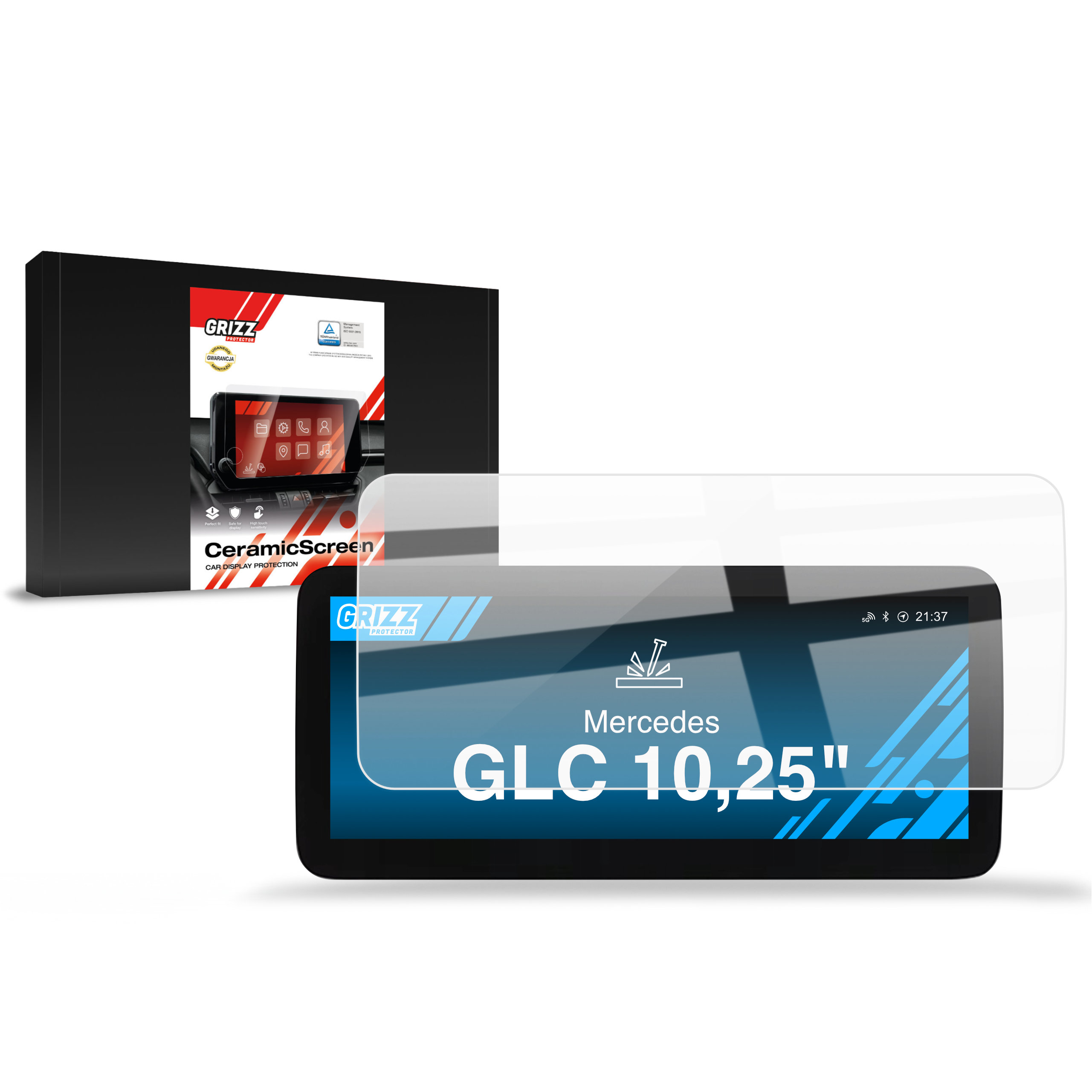 CarDisplay Protection Grizz Keramikfolie für Mercedes GLC 10,25