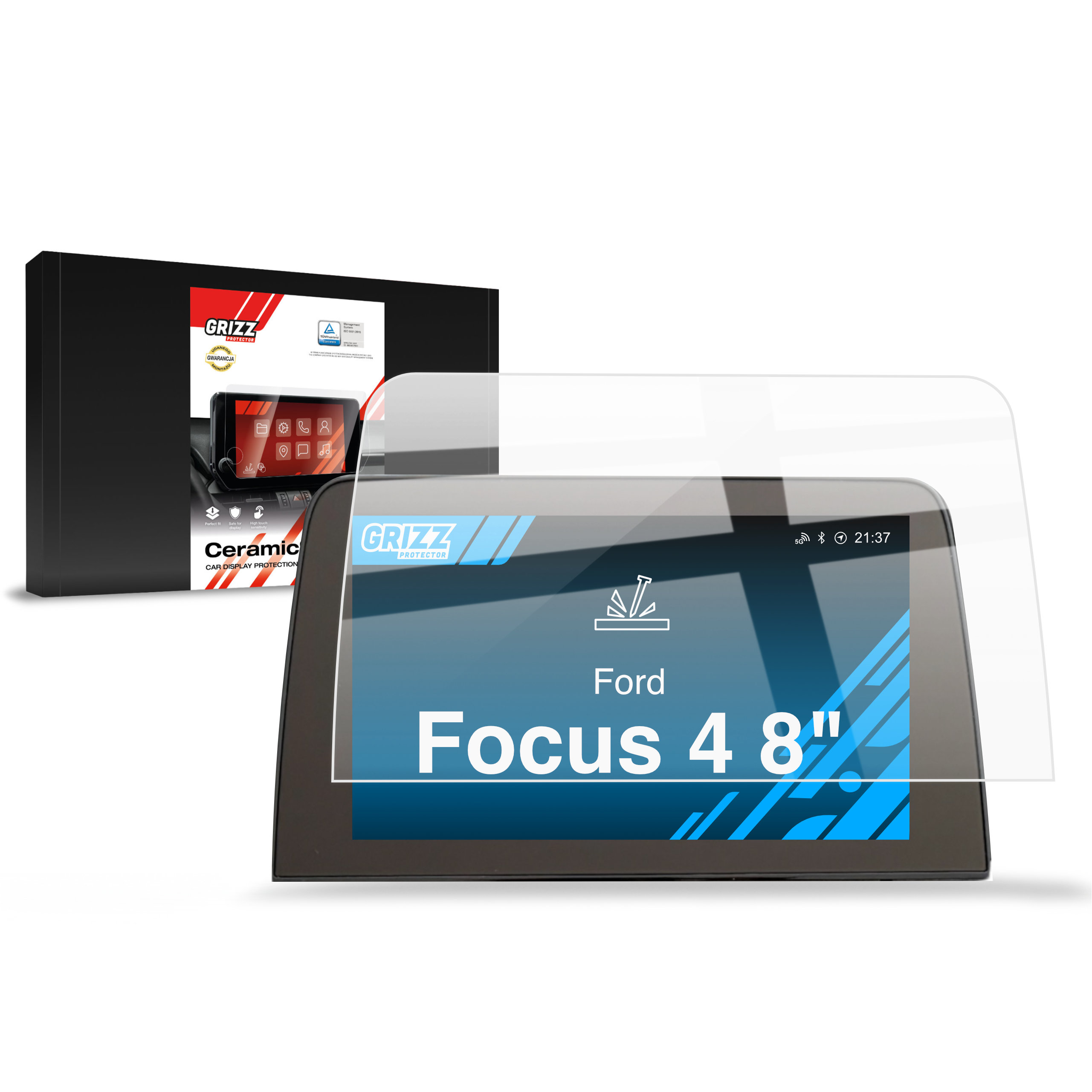 CarDisplay Protection Grizz Keramikfolie für Ford Focus 4 8