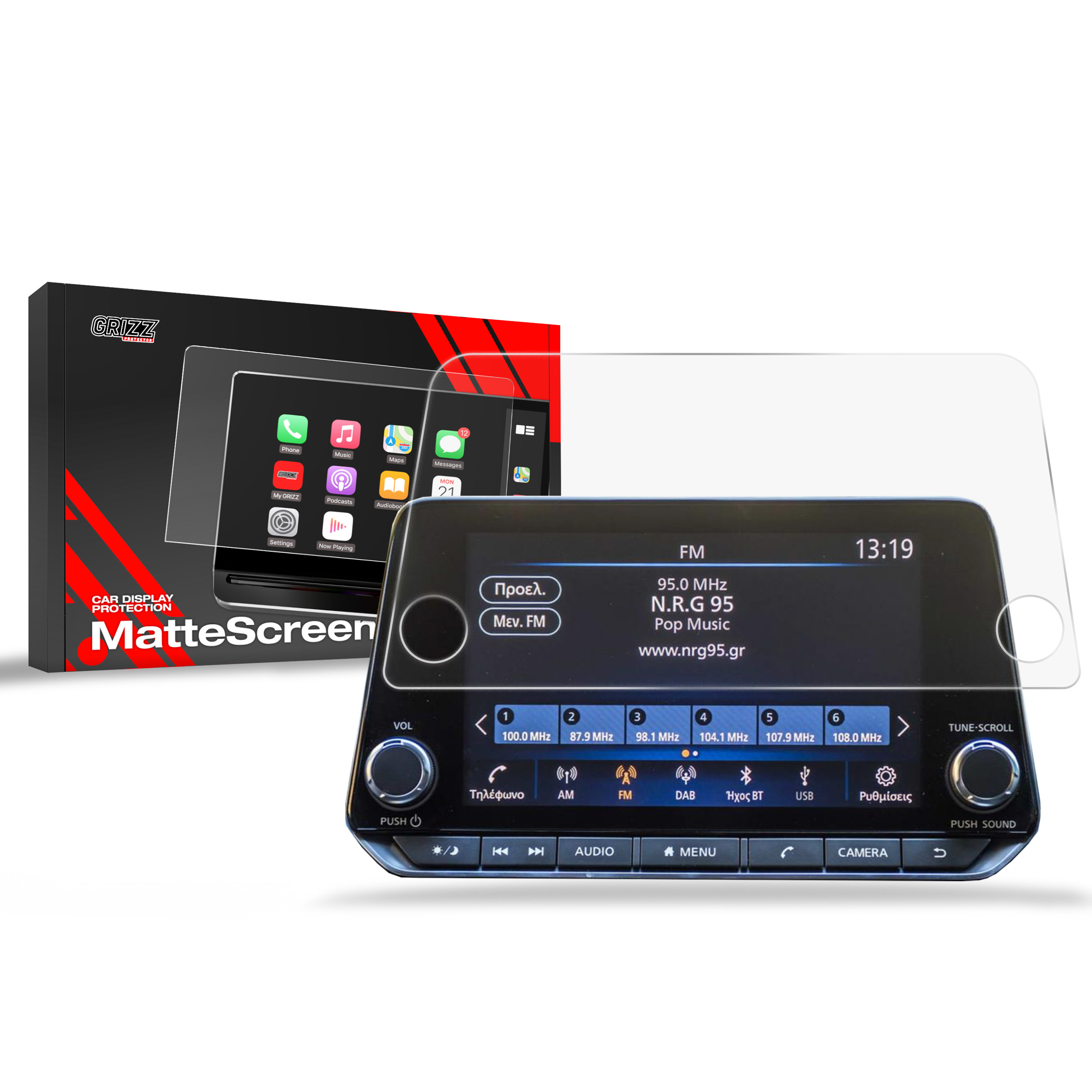 CarDisplay Protection Grizz Mattfolie für Nissan Qashqai 3 9