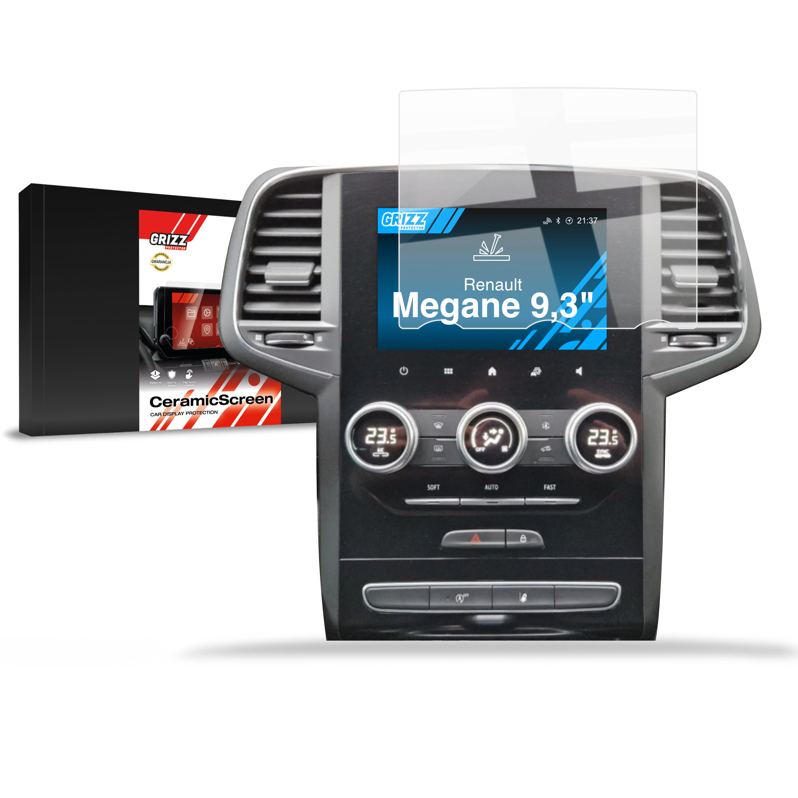 CarDisplay Protection Grizz Keramikfolie für Renault Megane (2020-2024)