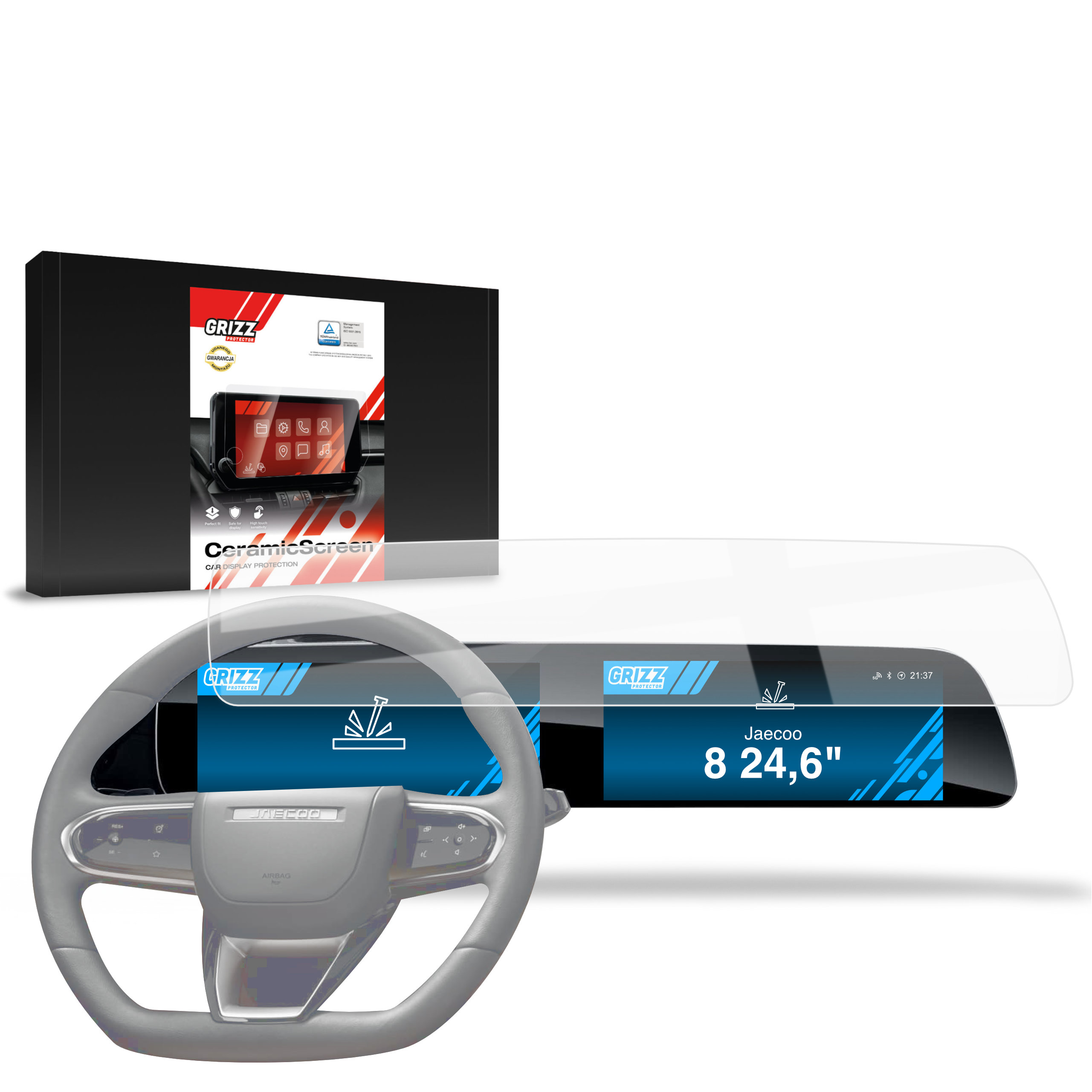 CarDisplay Protection Grizz Keramikfolie für  Jaecoo 8 24,6