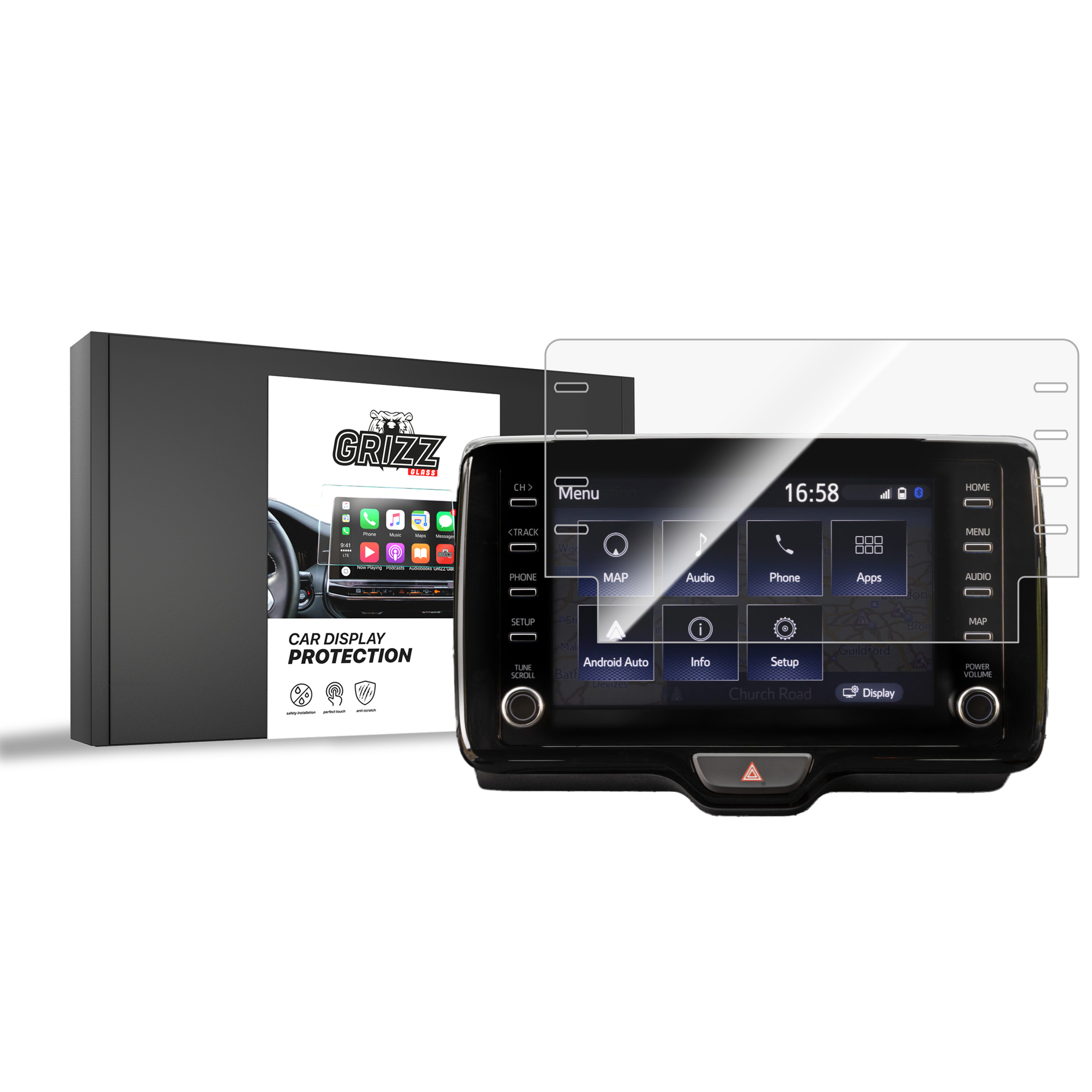 CarDisplay Protection Grizz Keramikfolie für Toyota RAV4 XA50 8” (2019-2022)