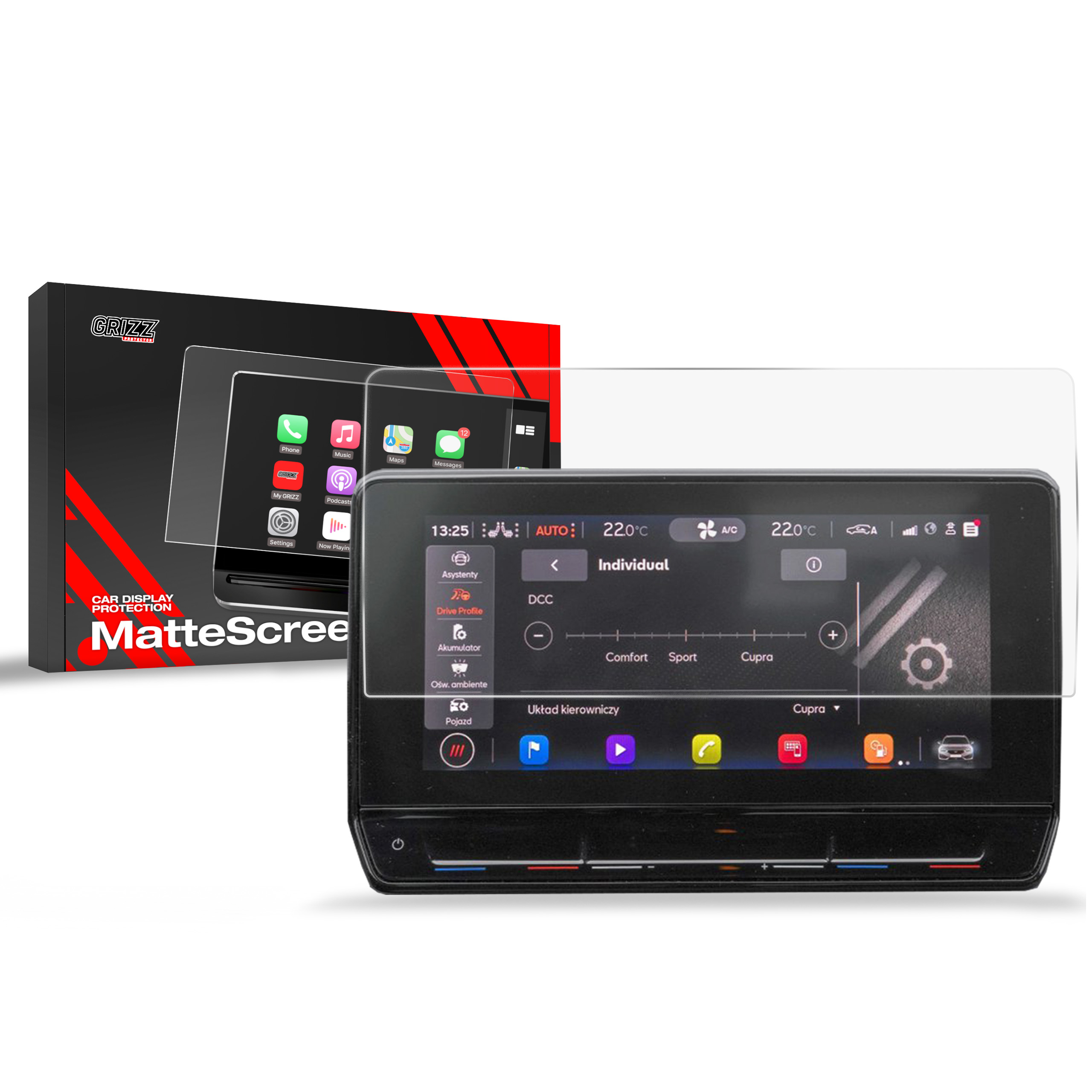 CarDisplay Protection Grizz Mattfolie für Cupra Formentor 10