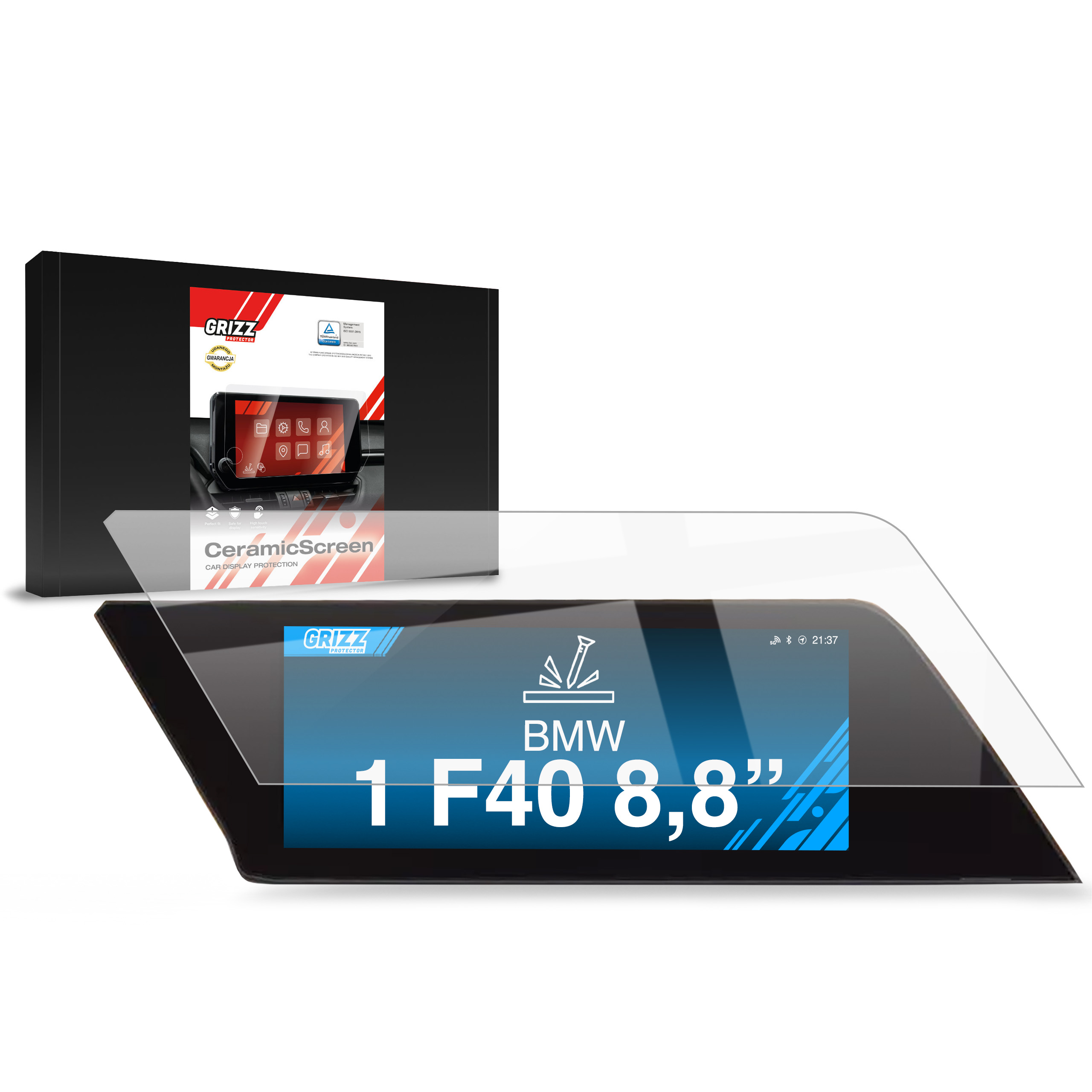 CarDisplay Protection Grizz Keramikfolie für BMW 1 F40 8,8