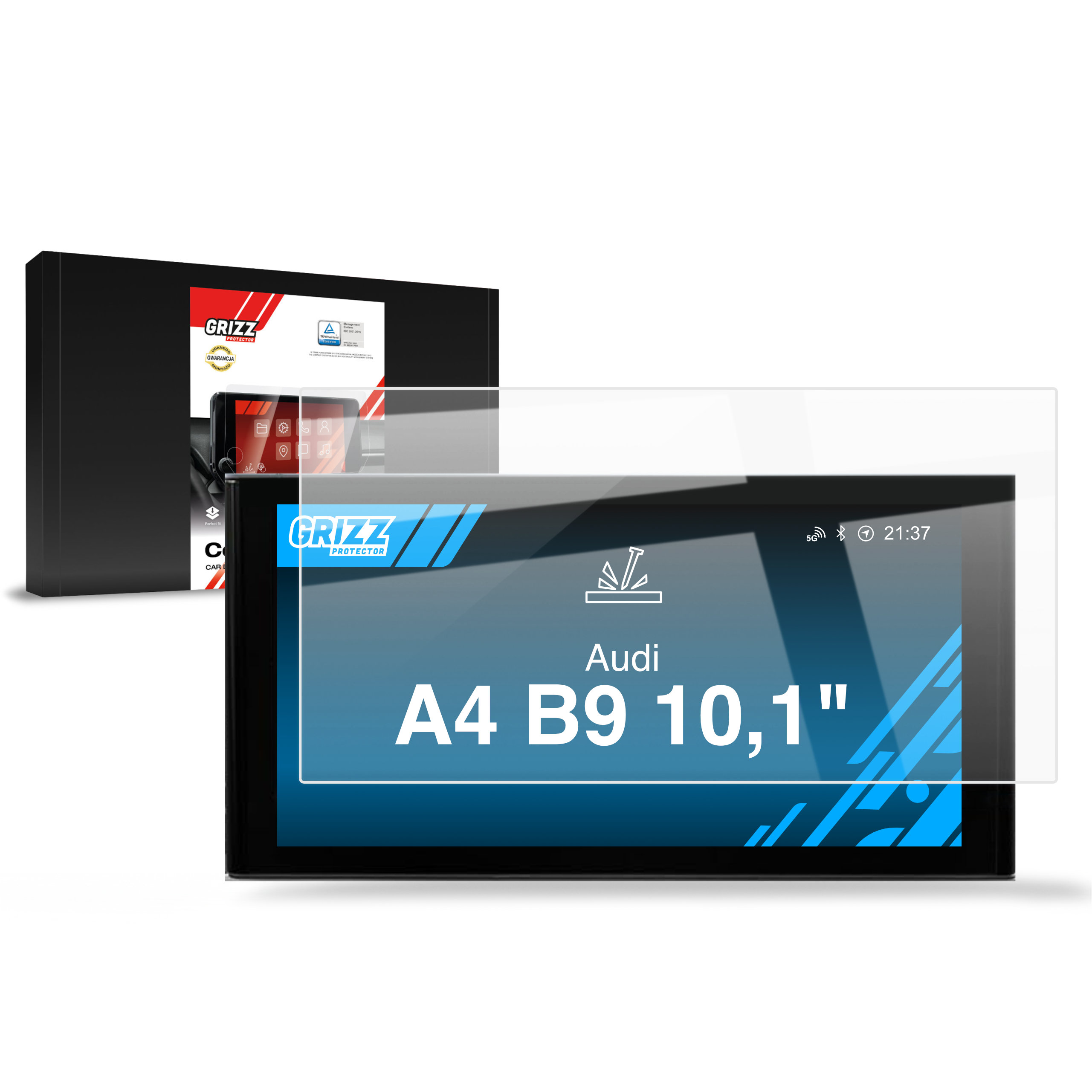 CarDisplay Protection Grizz Keramikfolie für Audi A4 10,1” (2015-2024)