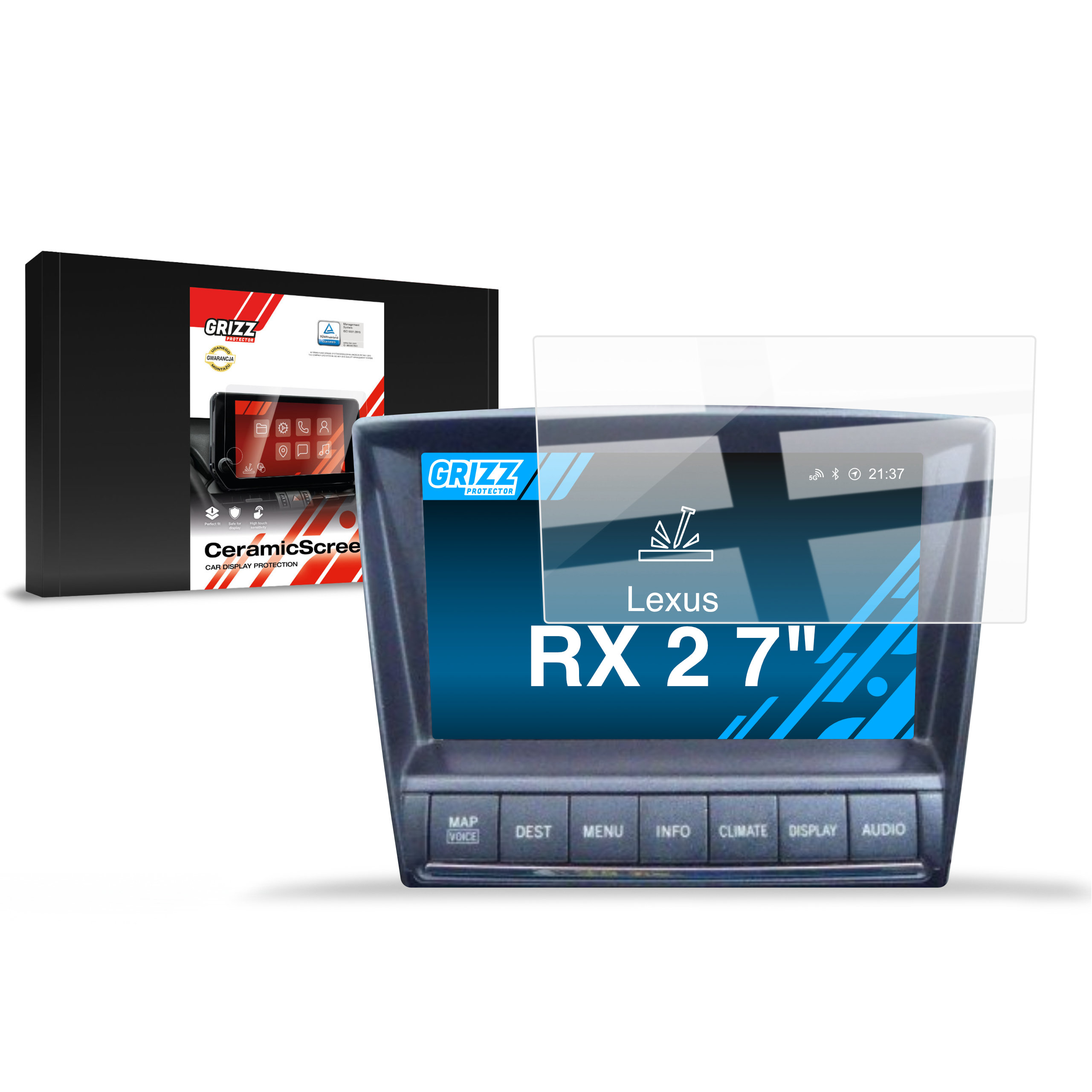 CarDisplay Protection Grizz Keramikfolie für Lexus RX 2 (2003-2008)