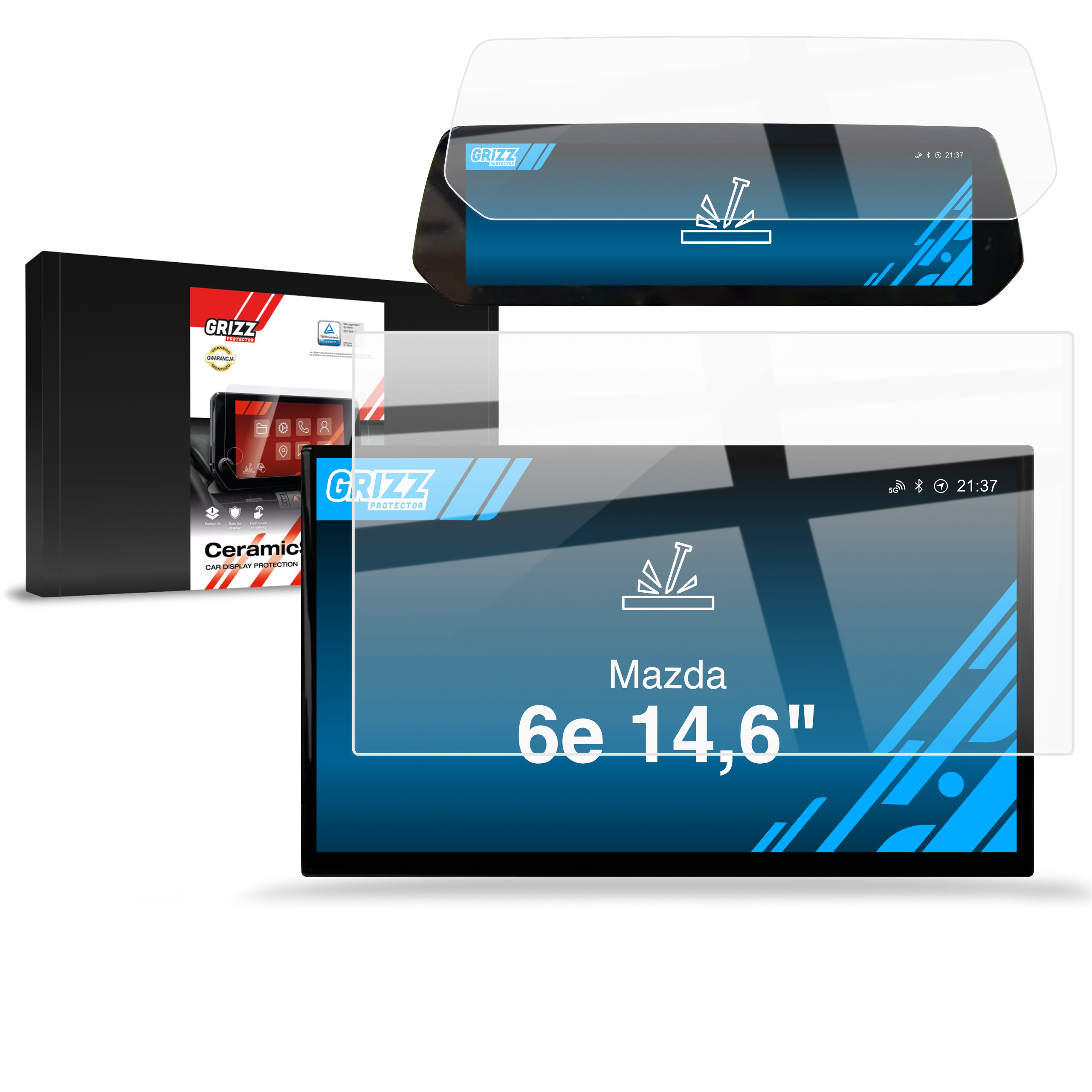 CarDisplay Protection Grizz Keramikfolie für  Mazda 6e 14,6