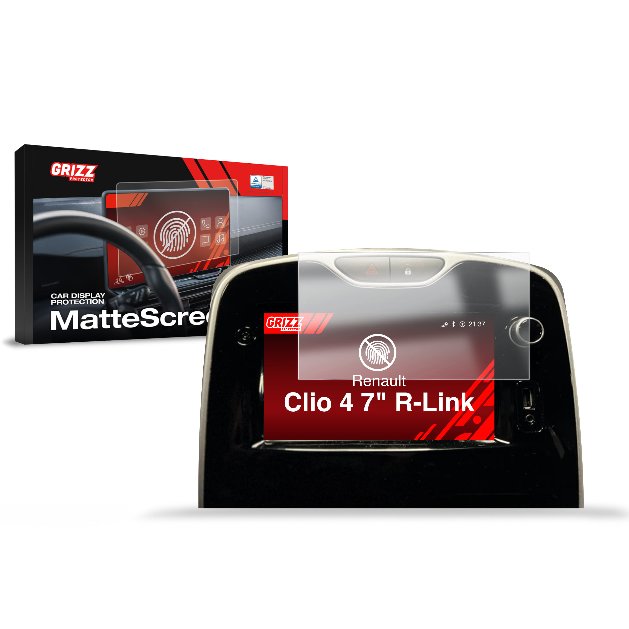 CarDisplay Protection Grizz Mattfolie für Renault Clio 4 7