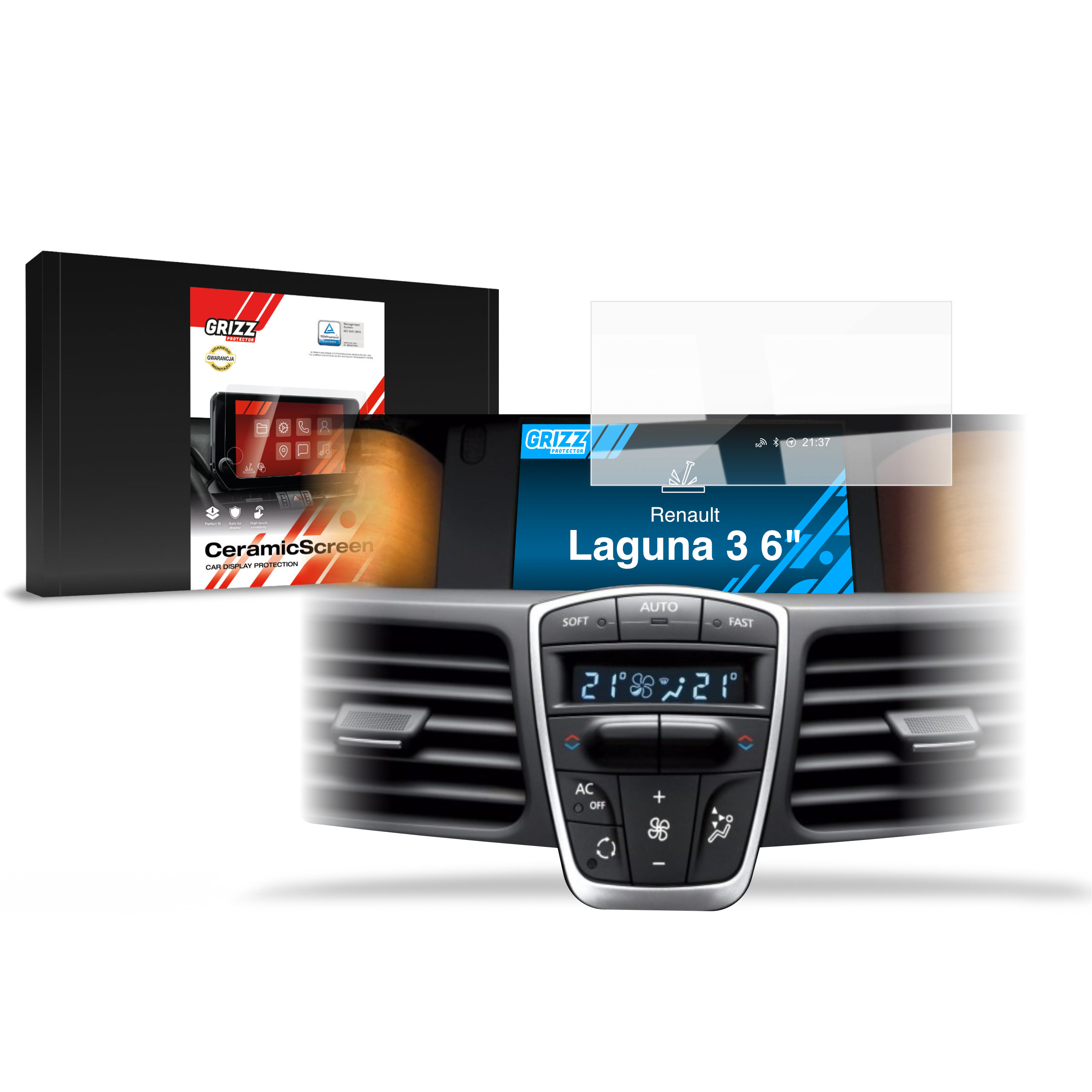 CarDisplay Protection Grizz Keramikfolie für Renault Laguna 3 (2007-2012)