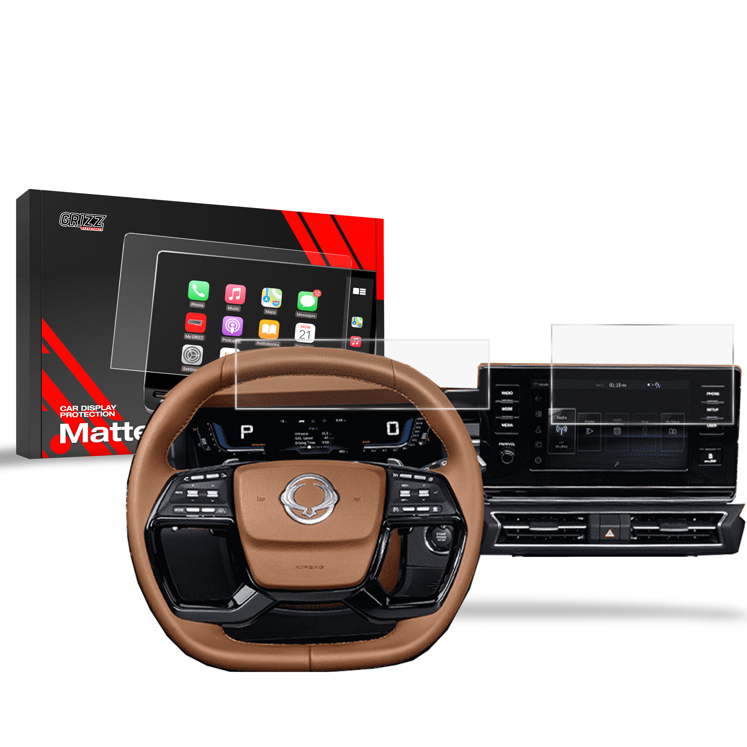 CarDisplay Protection Grizz Mattfolie für SsangYong Torres 9