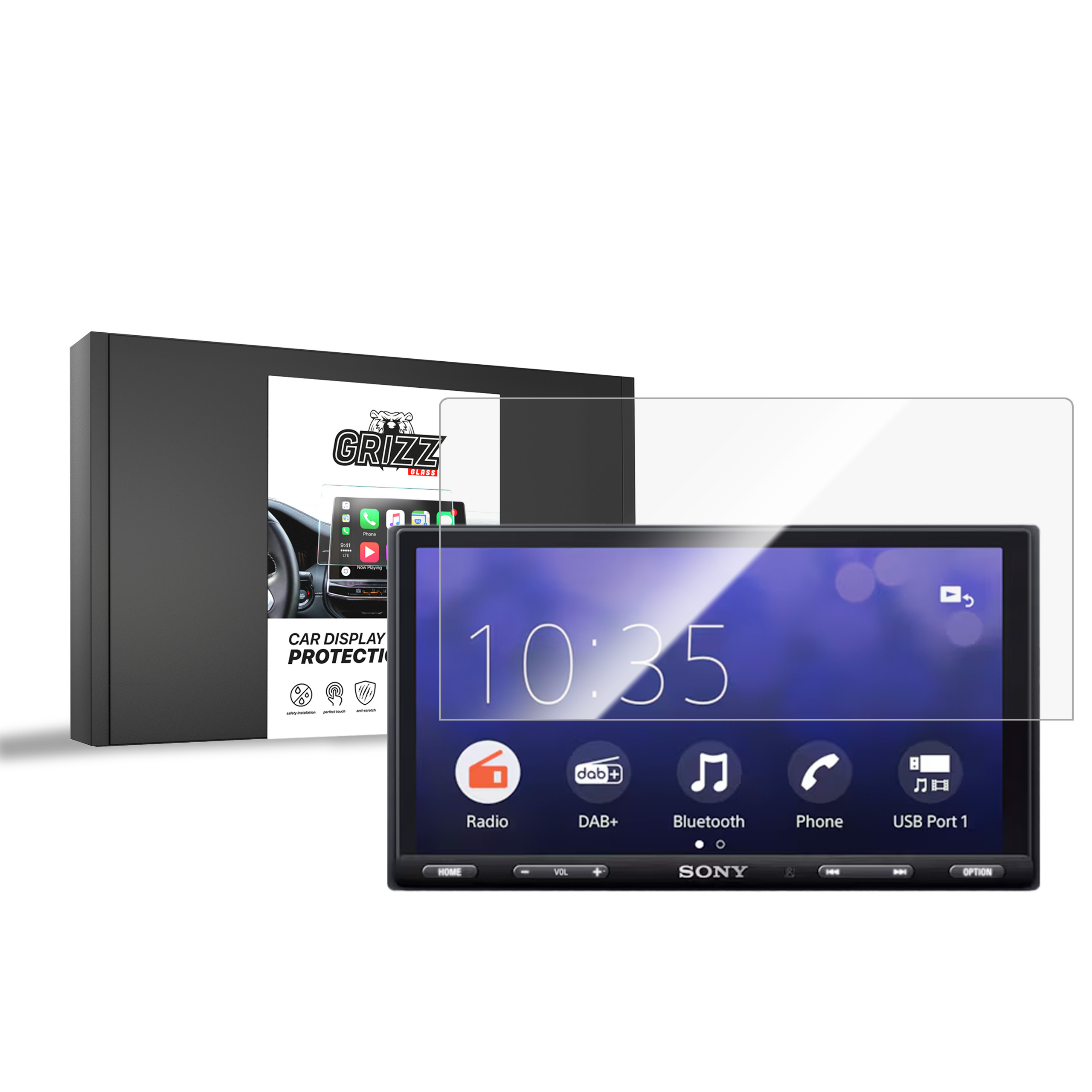 CarDisplay Protection Grizz Keramikfolie für Sony XAV-AX6050 6,95