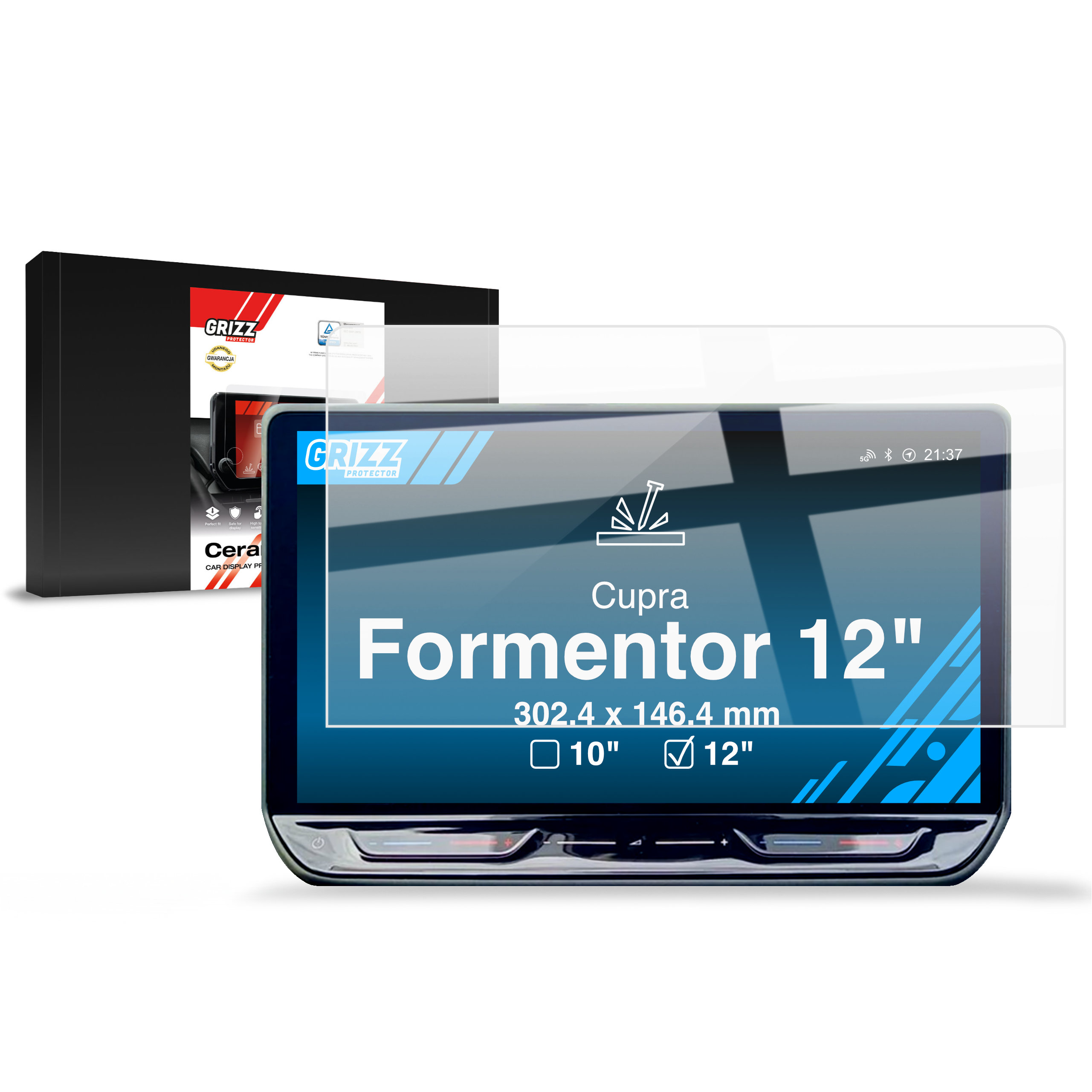 CarDisplay Protection Grizz Keramikfolie für Cupra Formentor 12