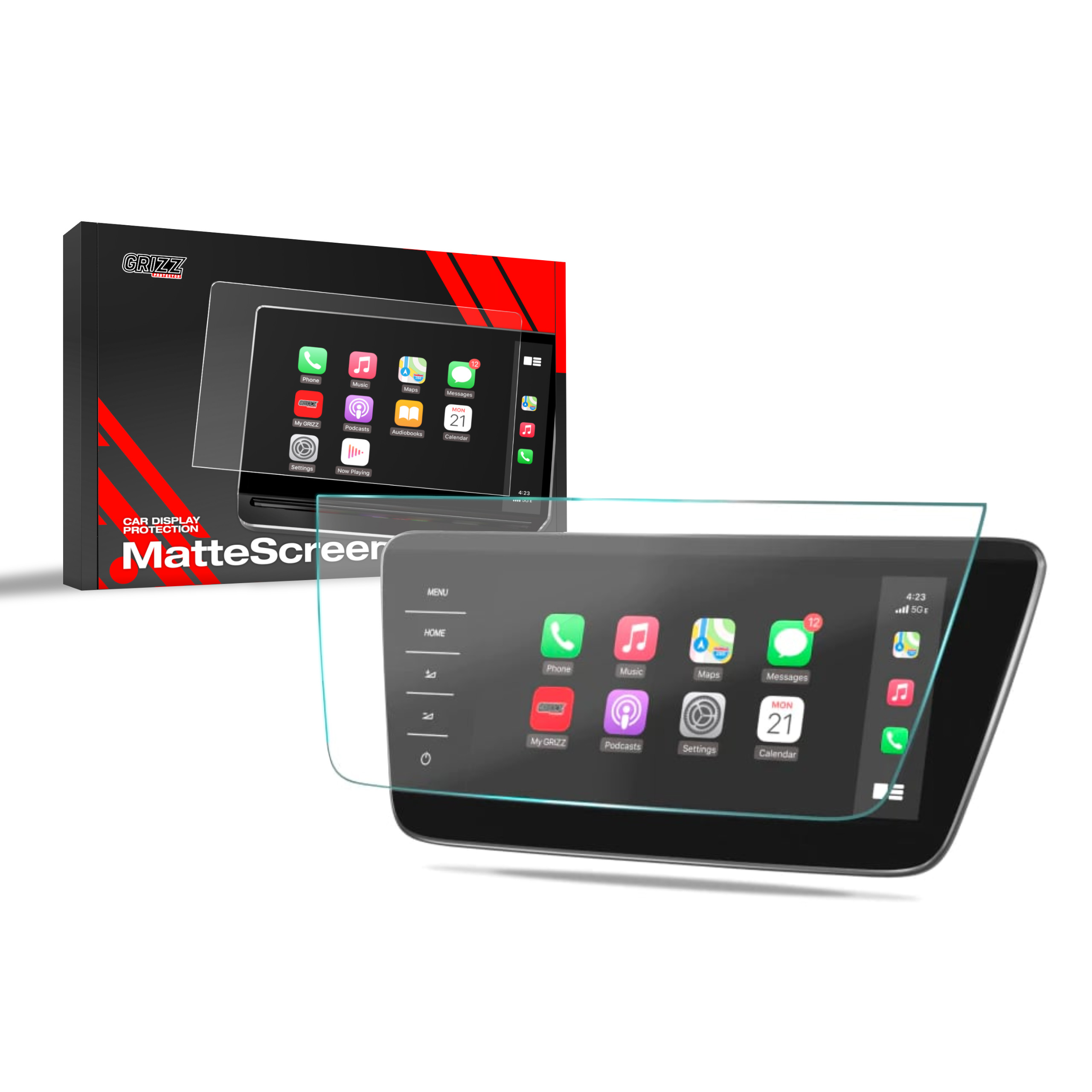 CarDisplay Protection Grizz Mattfolie für Skoda Superb 3 9,2