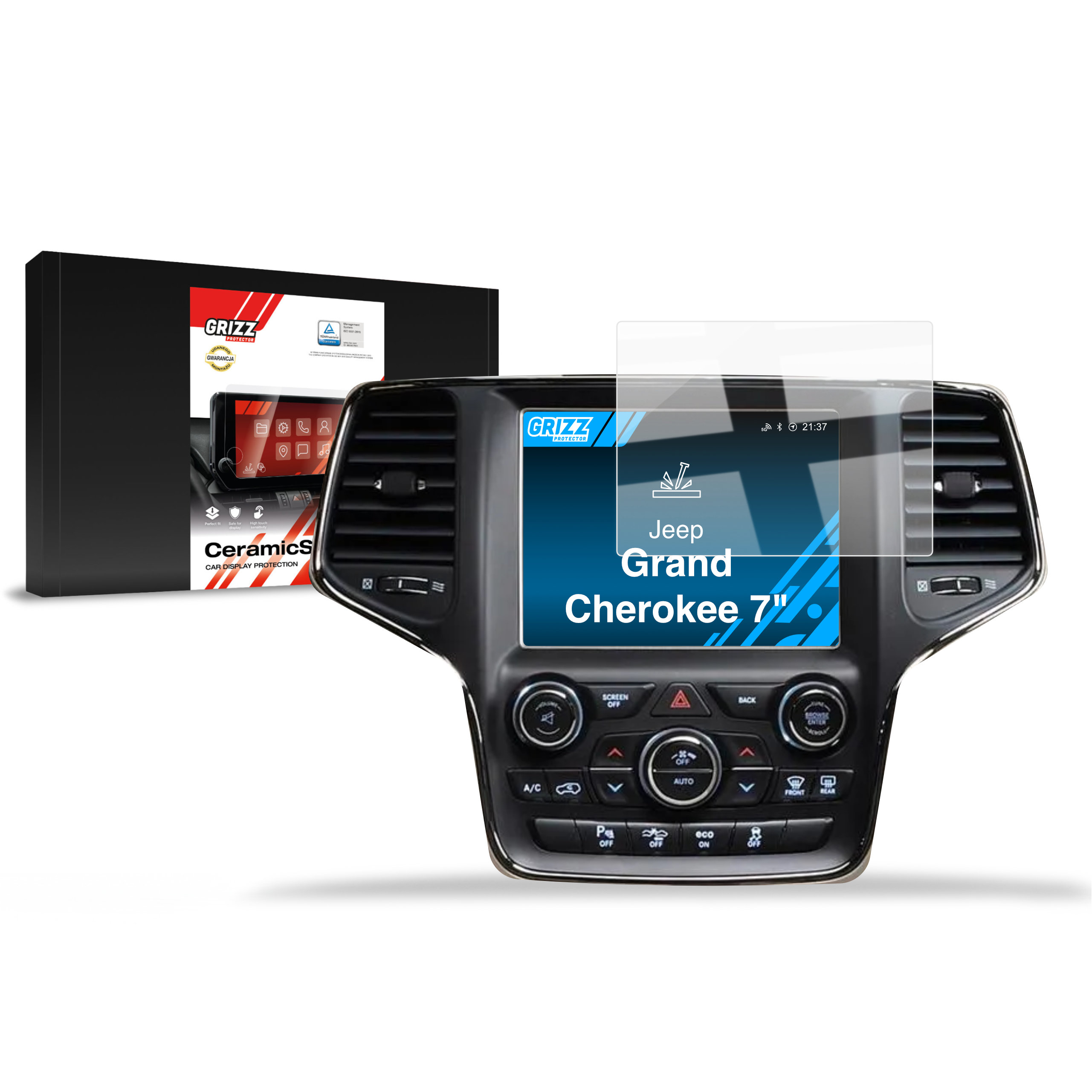 CarDisplay Protection Grizz Keramikfolie für Jeep Grand Cherokee (2013-2021)