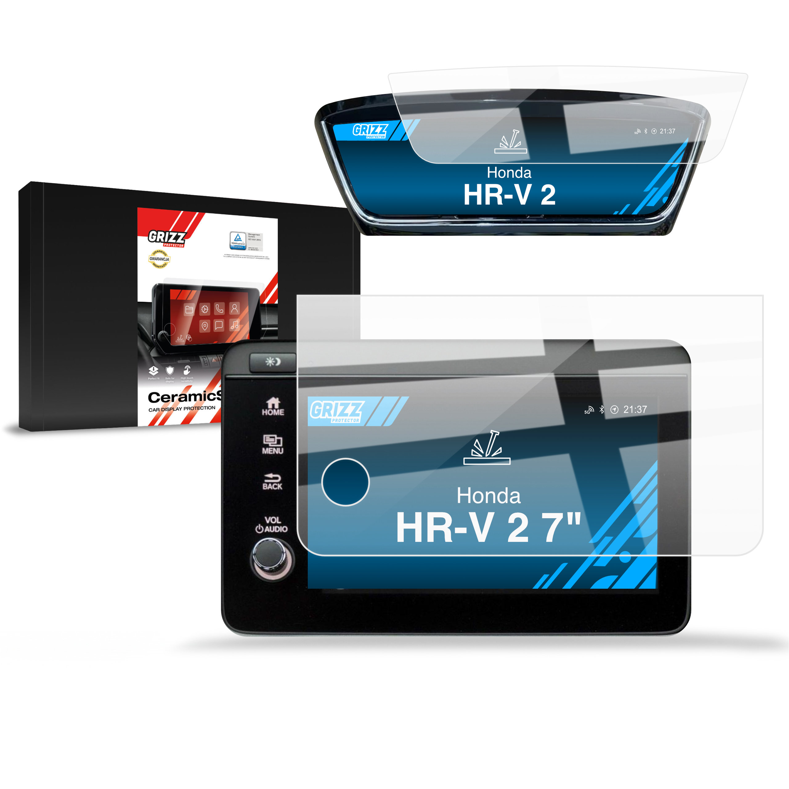 CarDisplay Protection Grizz Keramikfolie für Honda HR-V 2 (2019-2022)